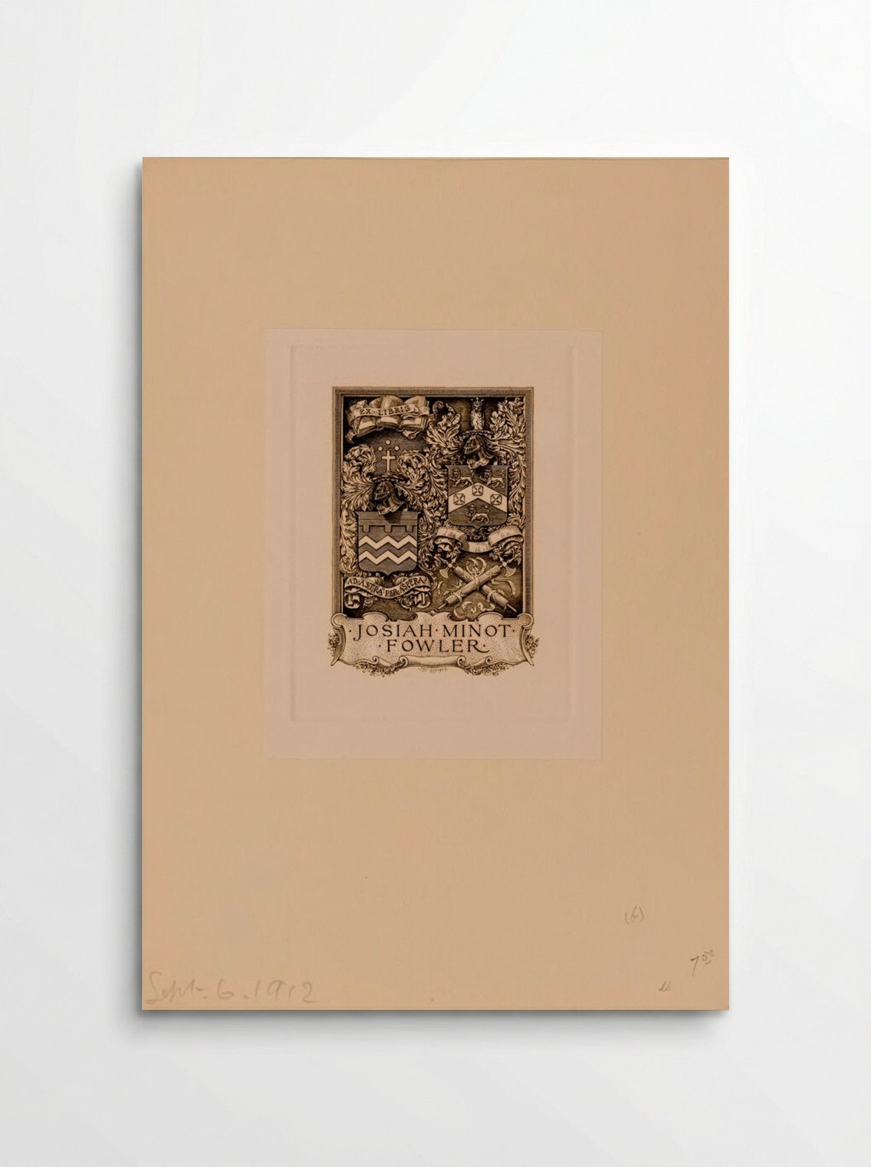 Bookplate of Josiah Minot Fowler - Sidney L. Smith - Poster