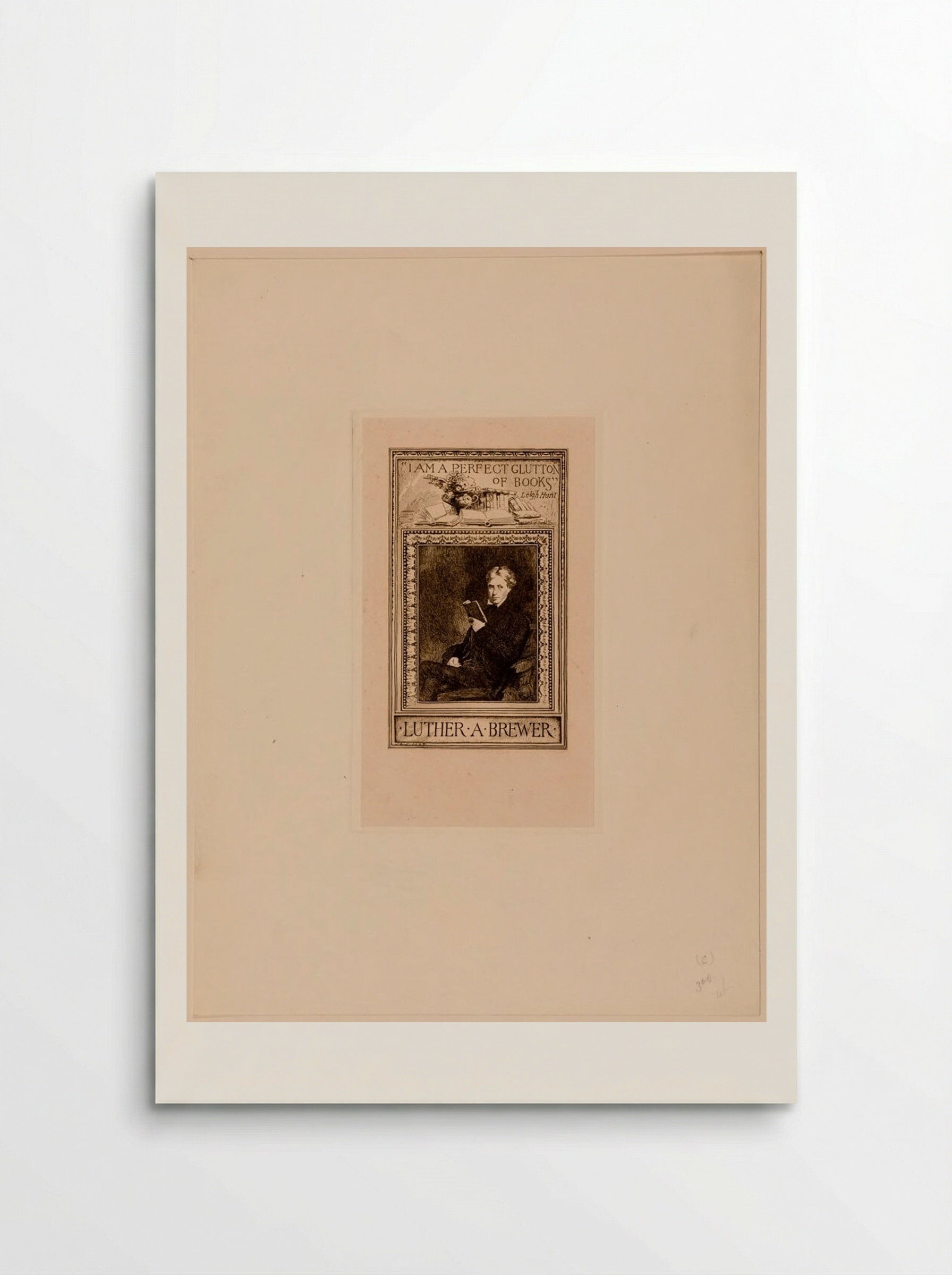Bookplate of Luther A. Brewer - Sidney L. Smith - Poster