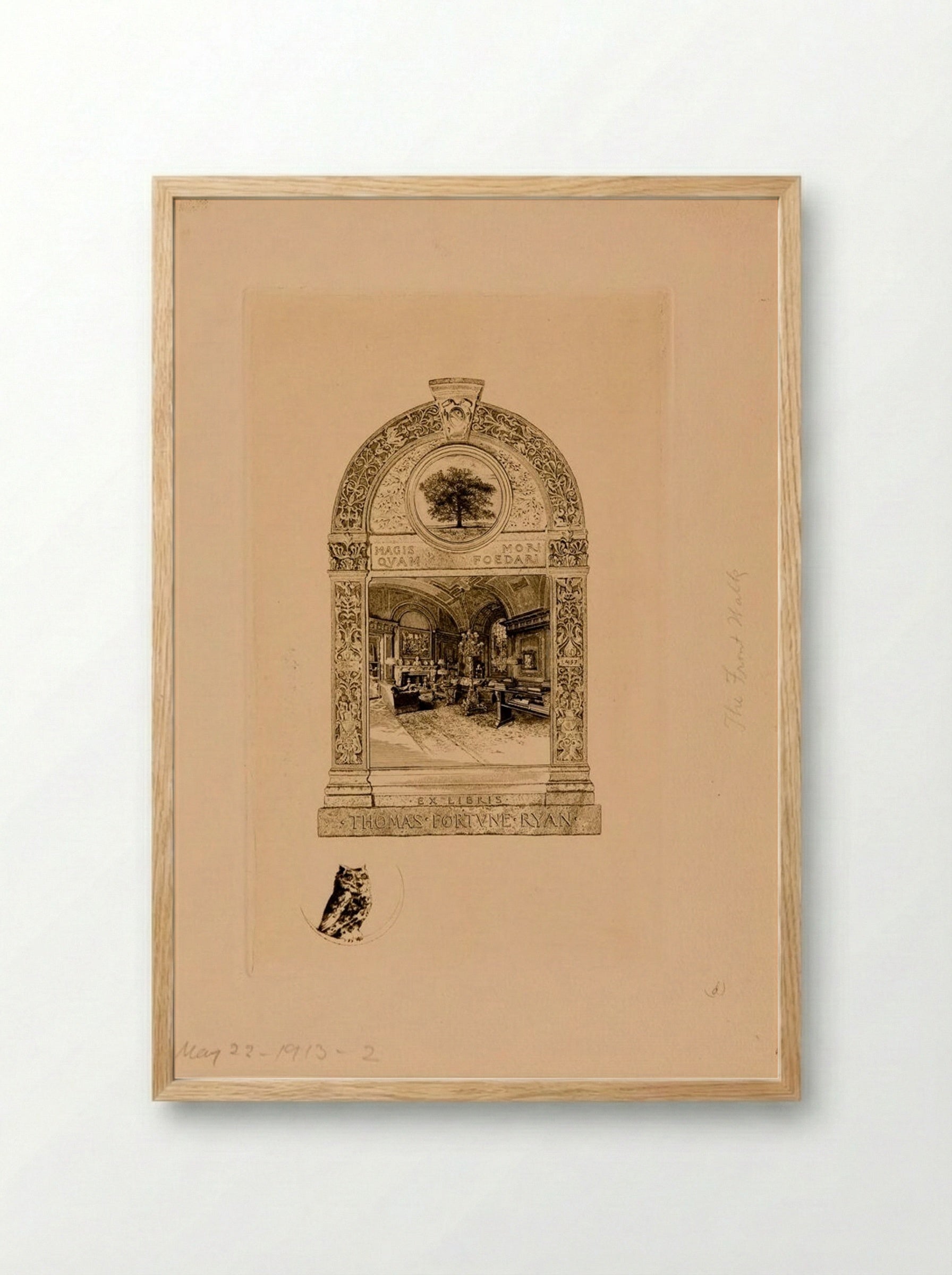 Bookplate of Thomas Fortune Ryan - Sidney L. Smith - Framed Print Wood