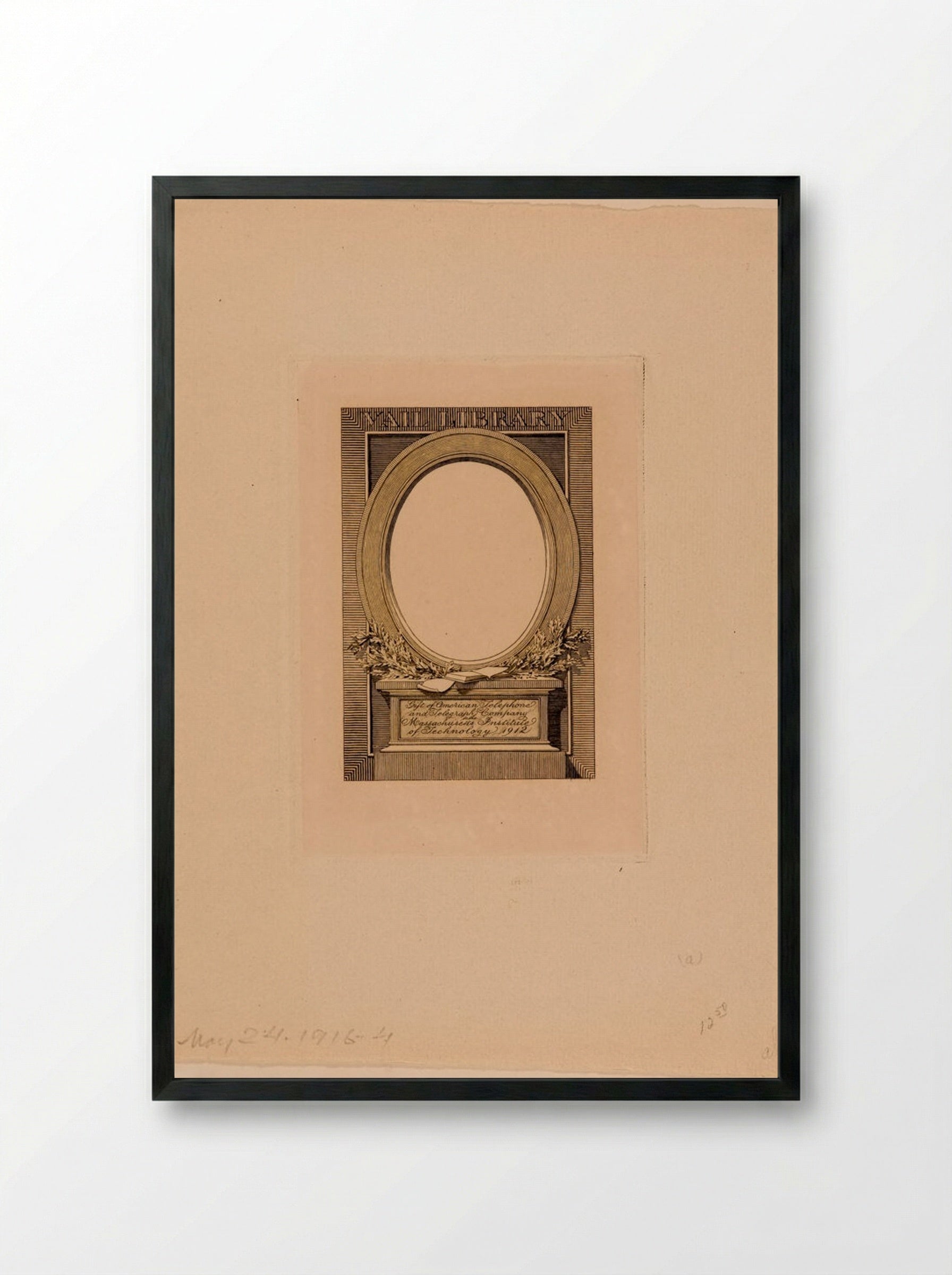 Bookplate of Vail Library - Sidney L. Smith - Framed Print Black