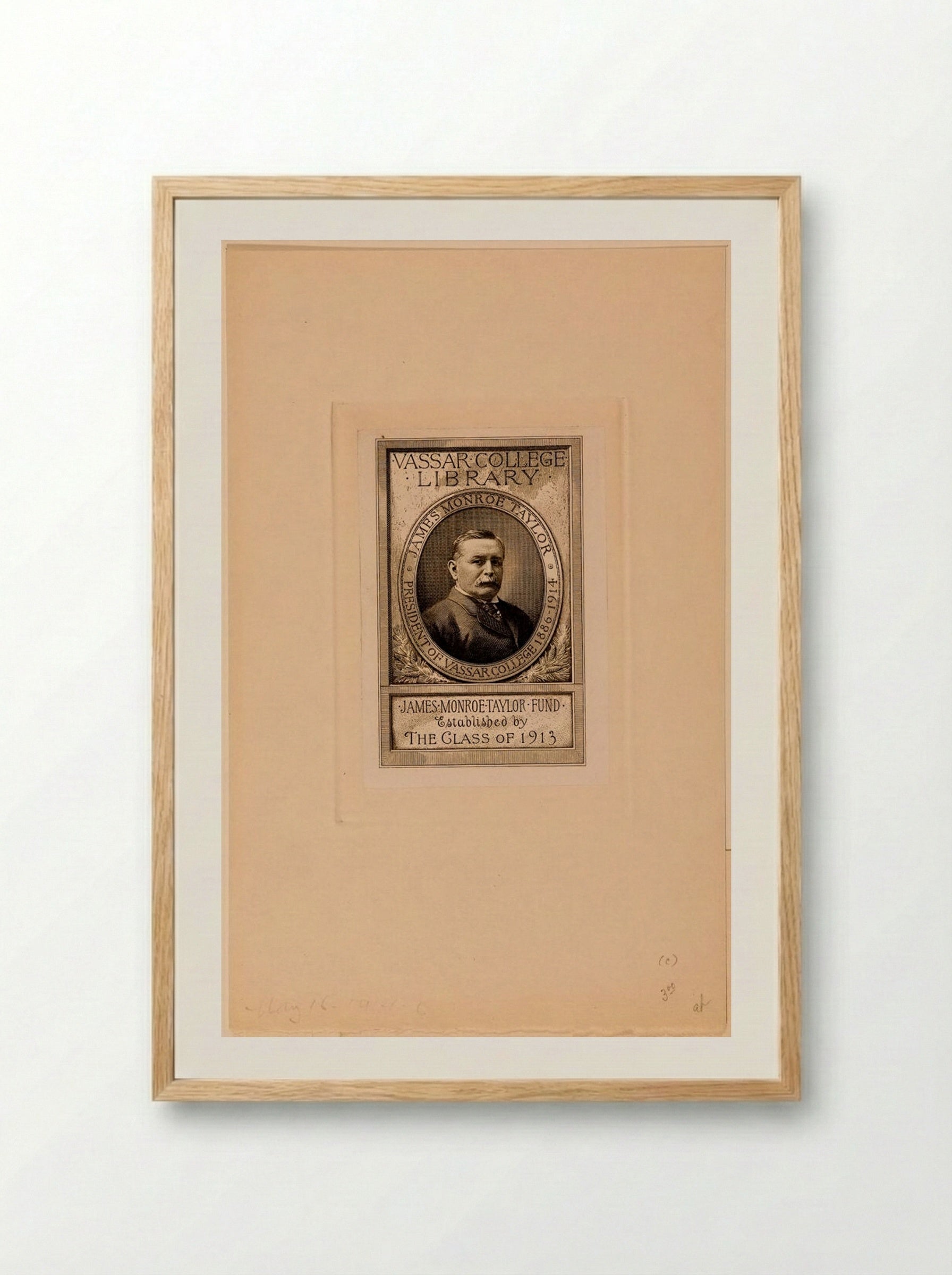 Bookplate of Vassar College Library - Sidney L. Smith - Framed Print Wood