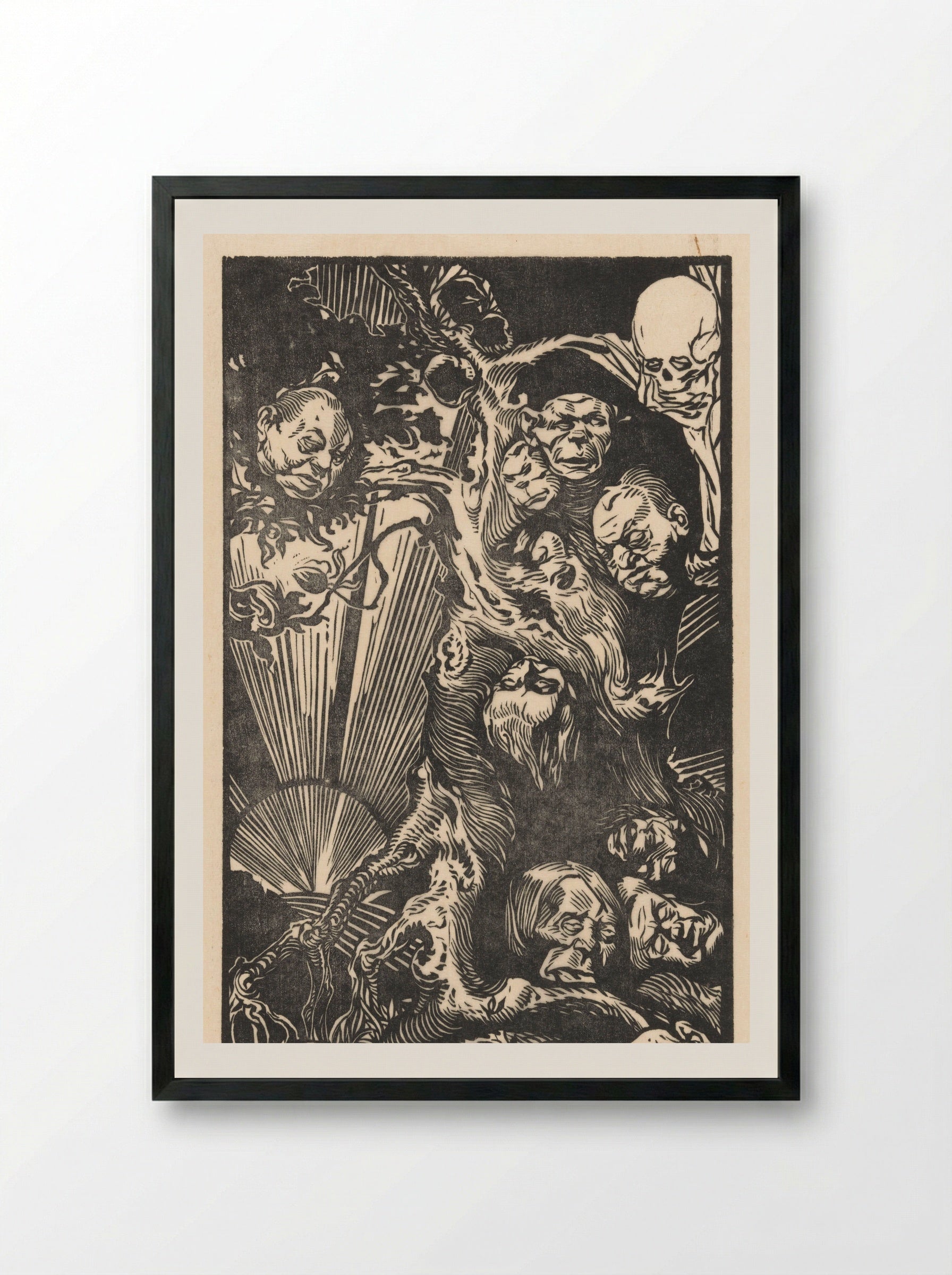 Boom met fantastische koppen - Johannes Josephus Aarts - Framed Print Black