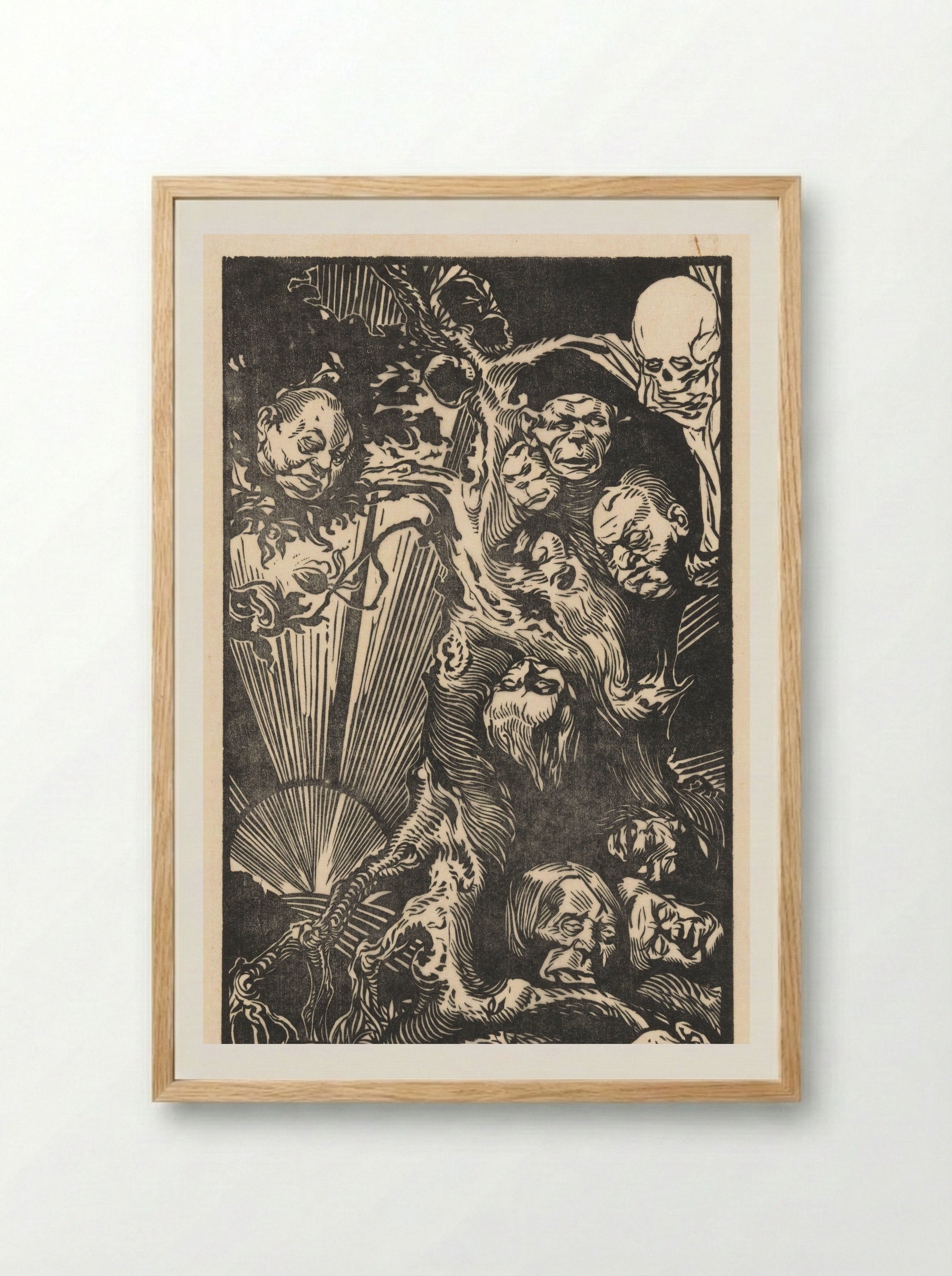 Boom met fantastische koppen - Johannes Josephus Aarts - Framed Print Wood