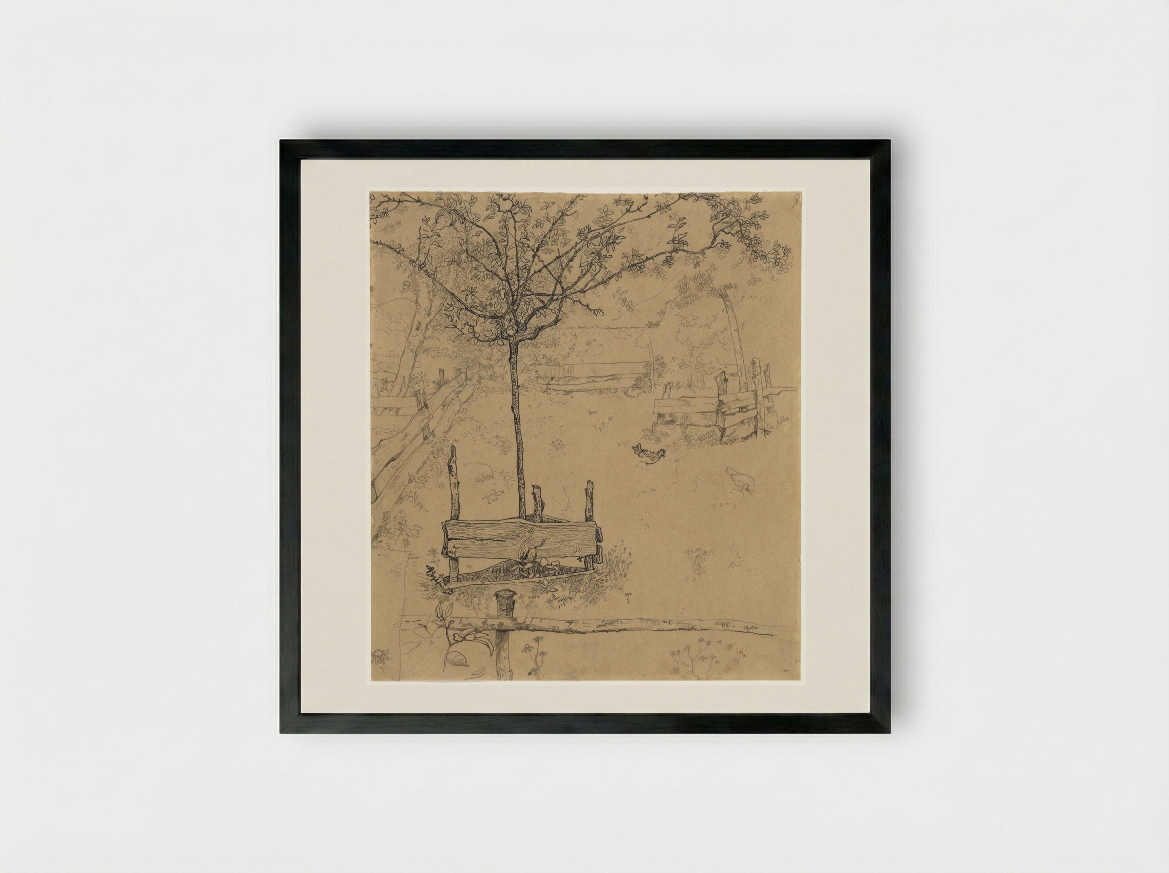Boomgaard te Eemnes - Richard Nicolaüs Roland Holst - Framed Print Black