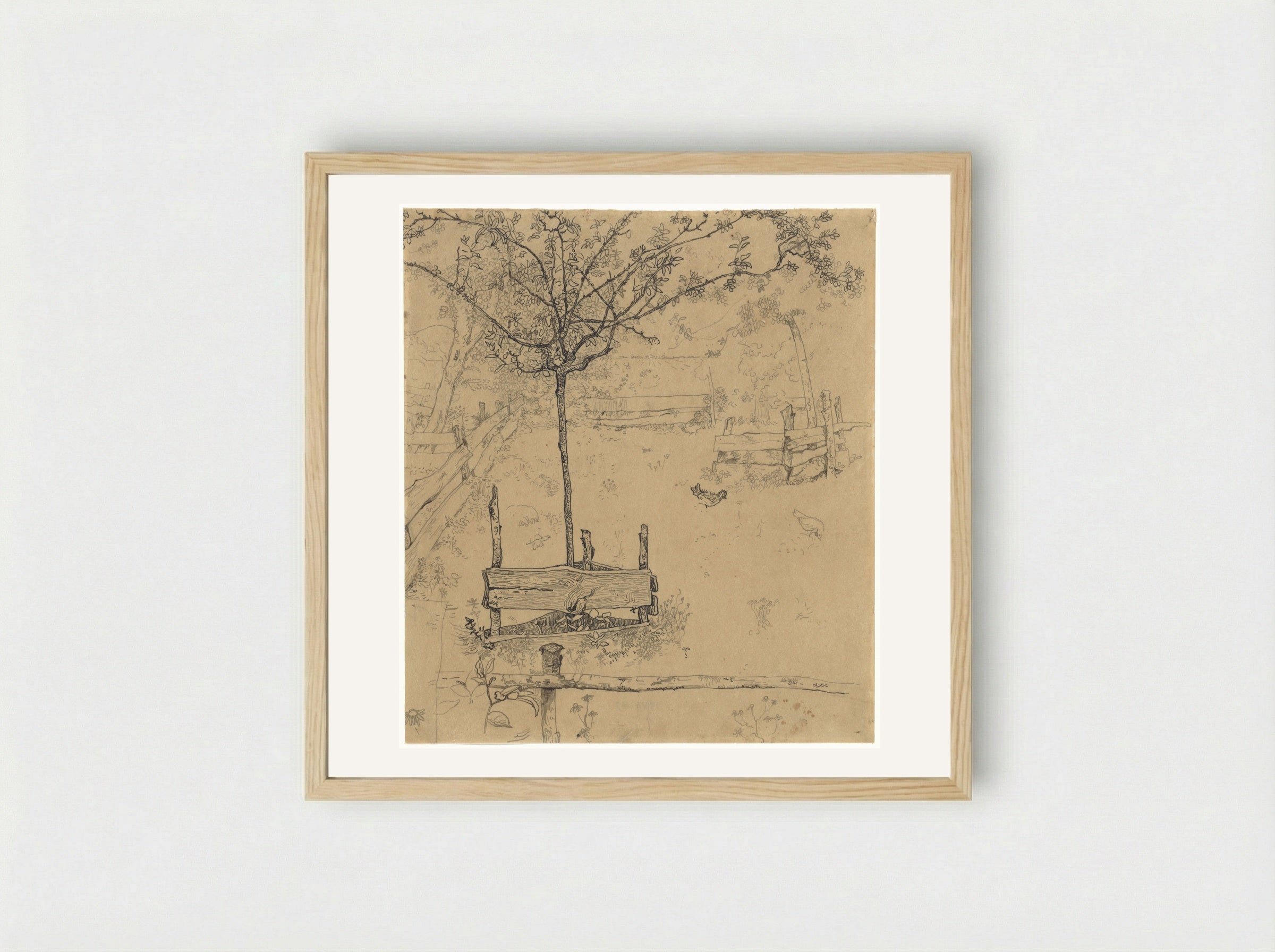 Boomgaard te Eemnes - Richard Nicolaüs Roland Holst - Framed Print Wood