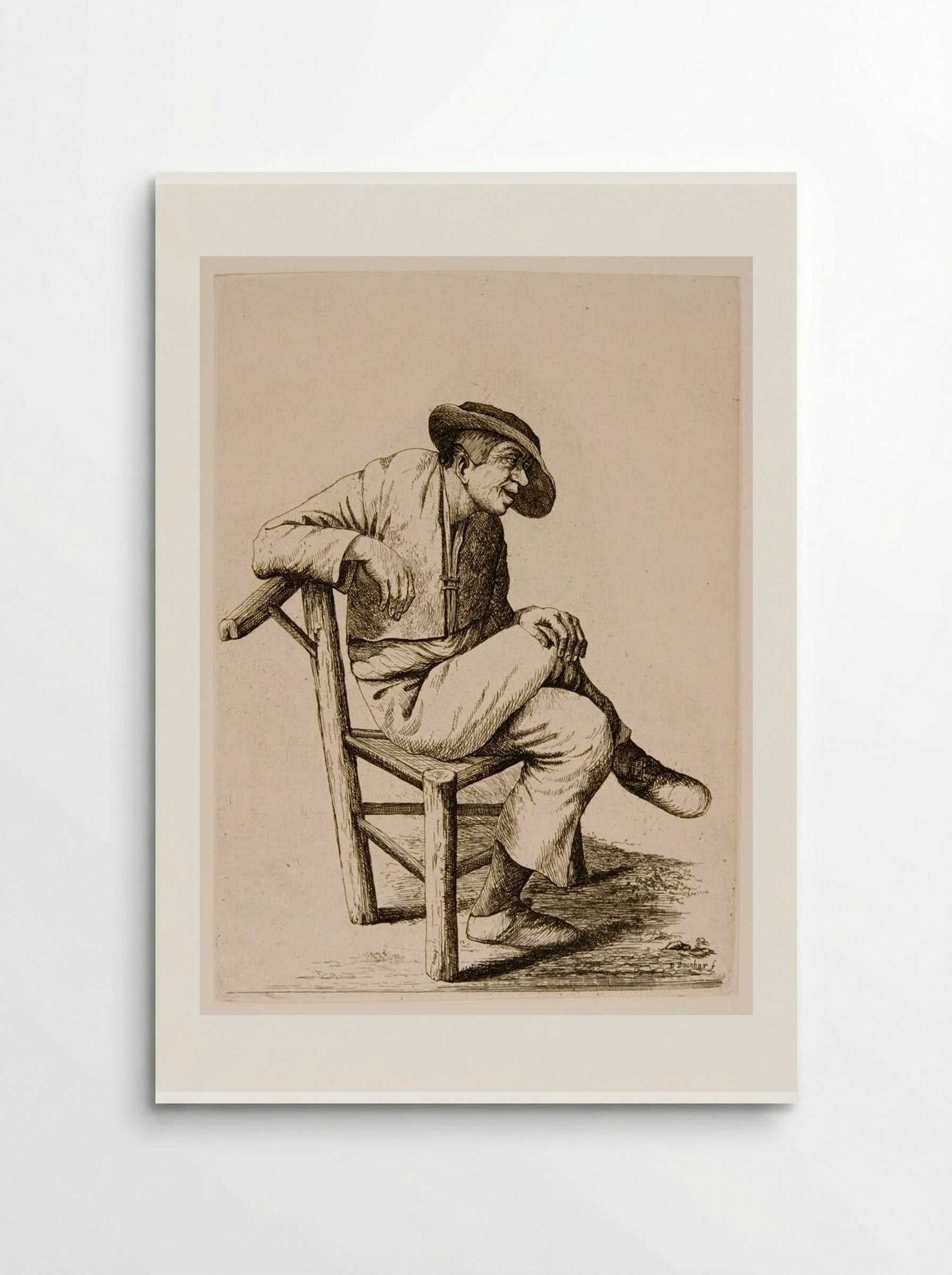 Boor Seated - David Deuchar - Poster