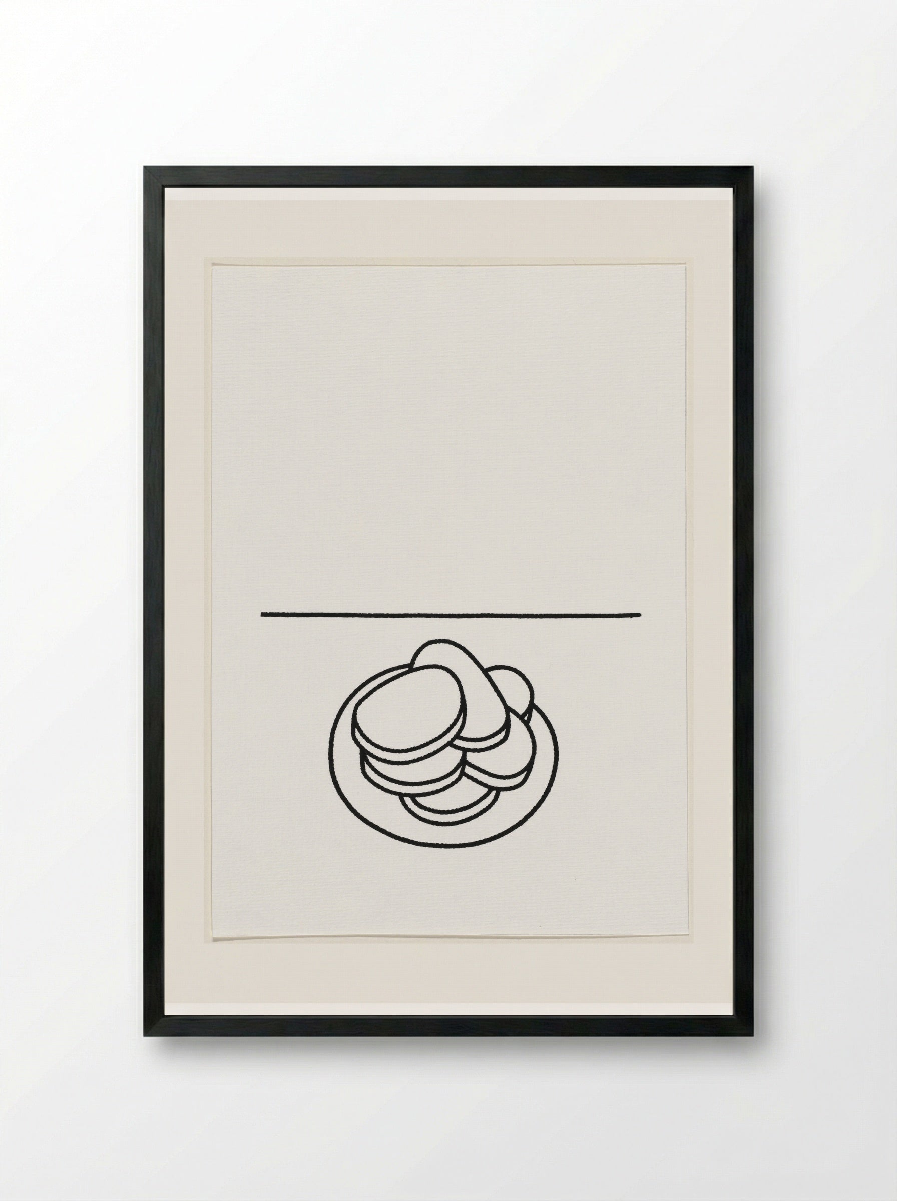 Bord met eten (Plate of Food) - Dick Bruna - Framed Print Black