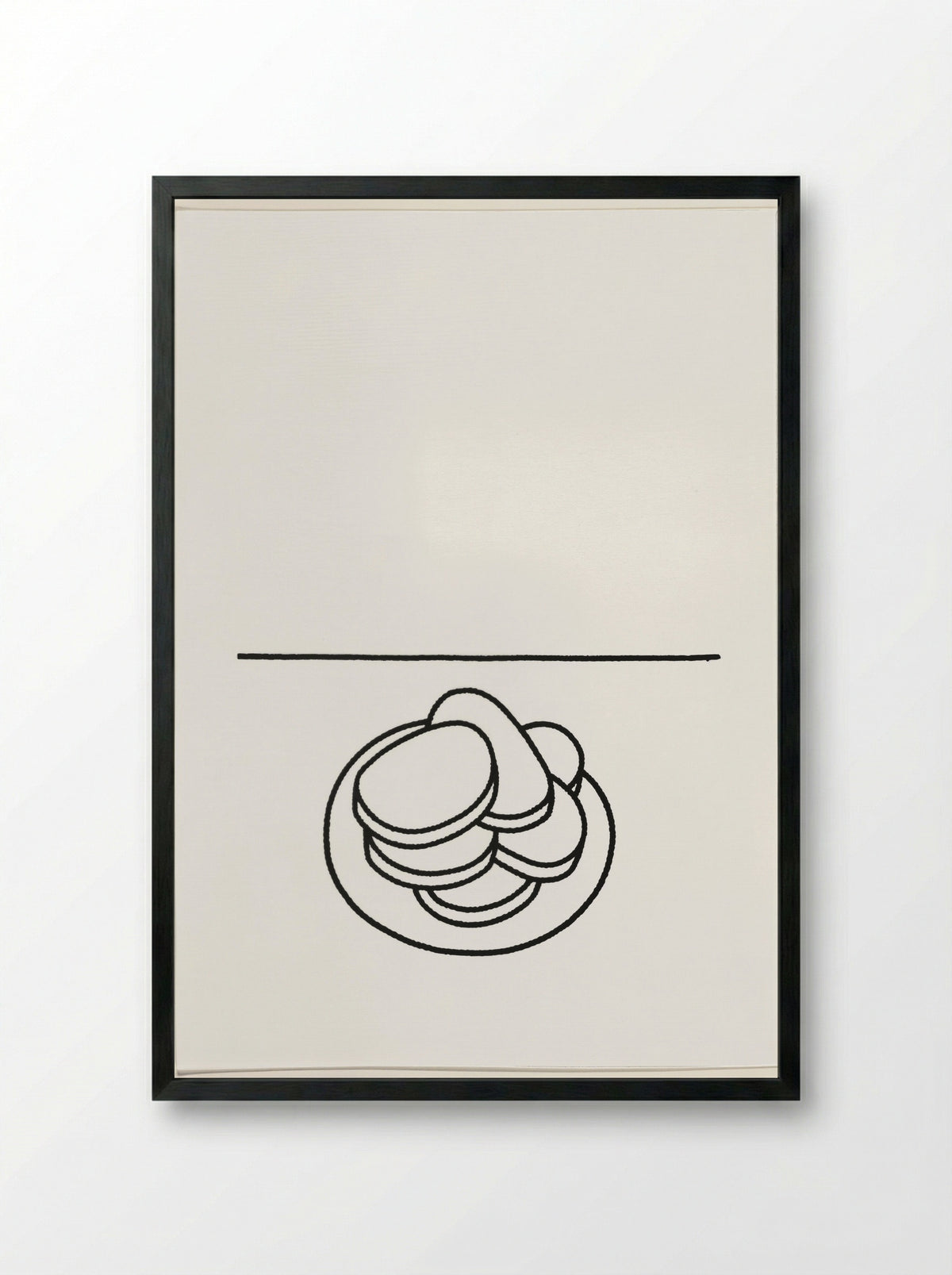 Bord met eten (Plate of Food) - Dick Bruna - Framed Print Black