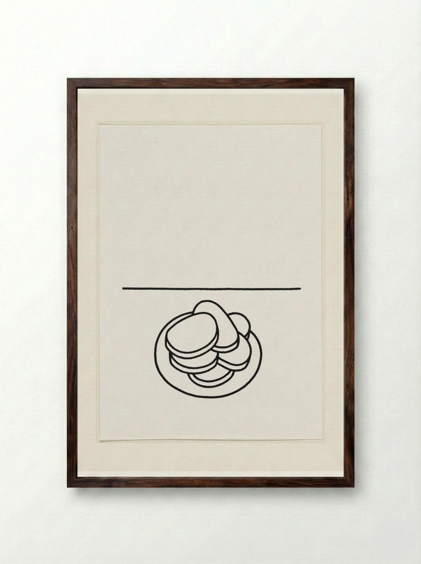 Bord met eten (Plate of Food) - Dick Bruna - Framed Print Dark Wood
