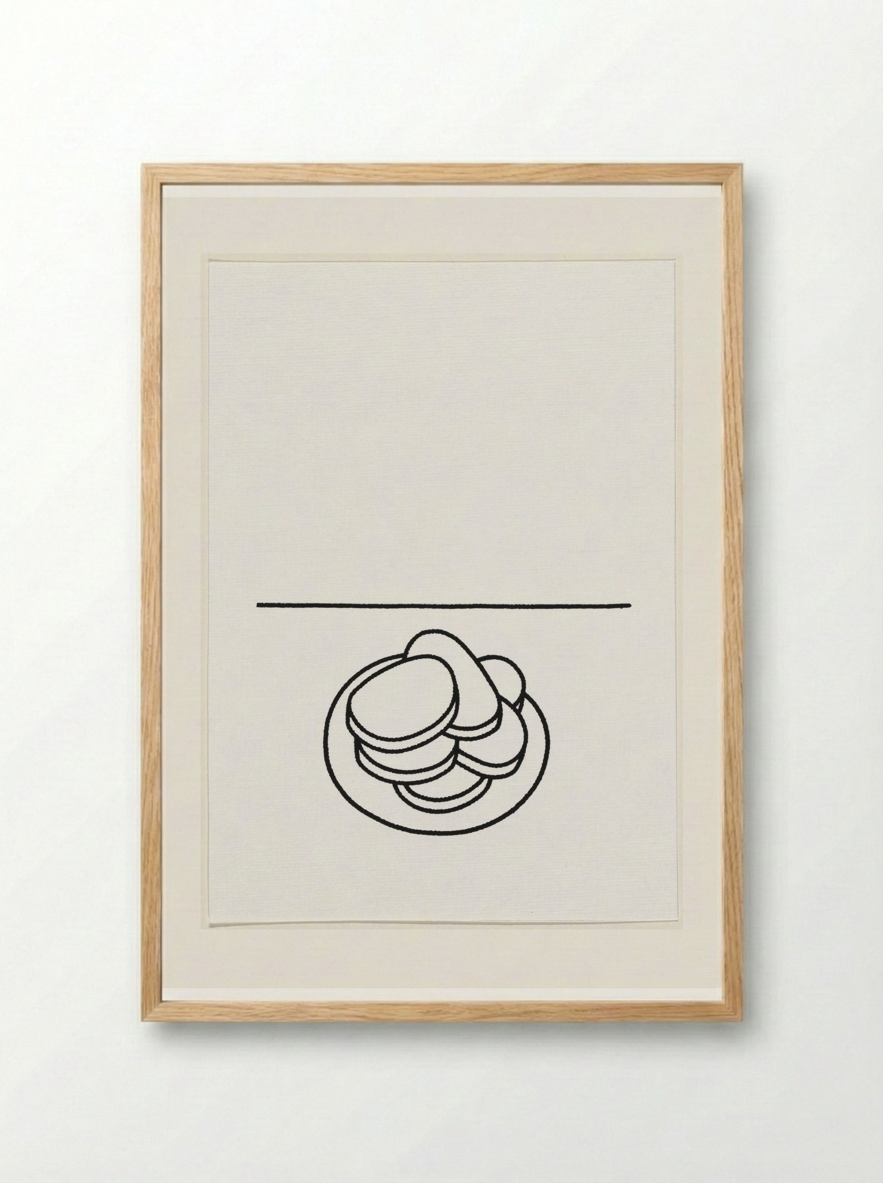 Bord met eten (Plate of Food) - Dick Bruna - Framed Print Wood