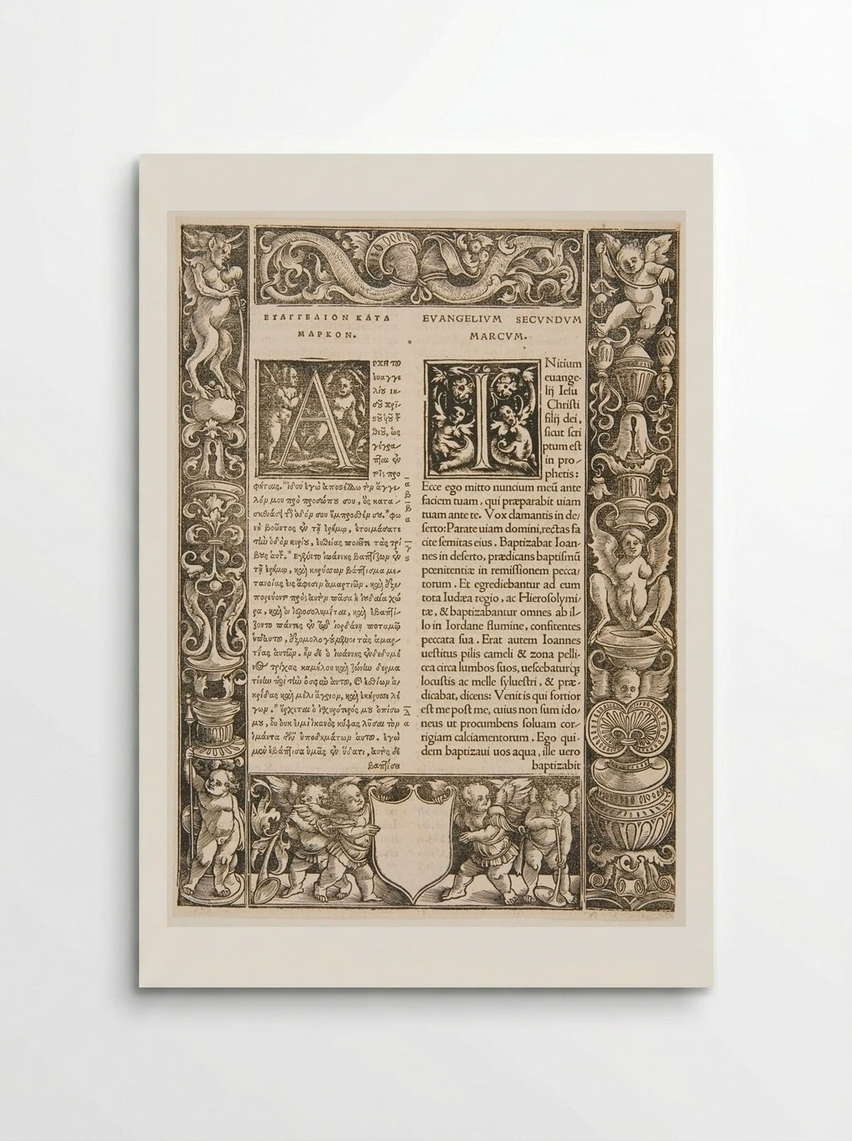 Border Composed of Four Blocks; Initials A, I - Urs Graf - Poster