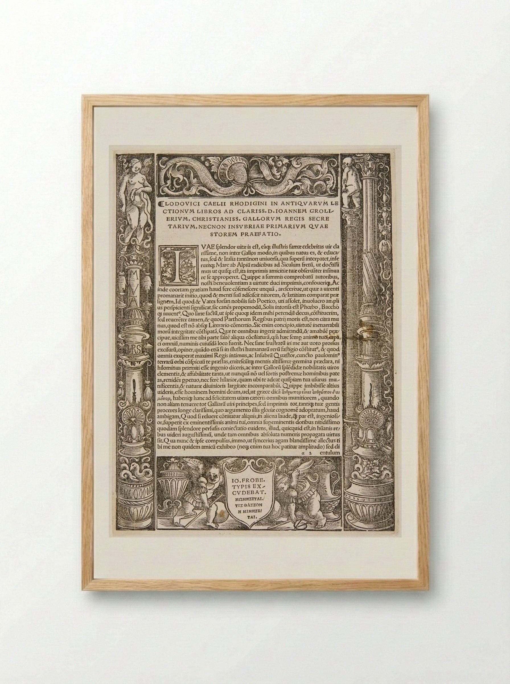 Border Composed of Four Blocks - Urs Graf - Framed Print Wood