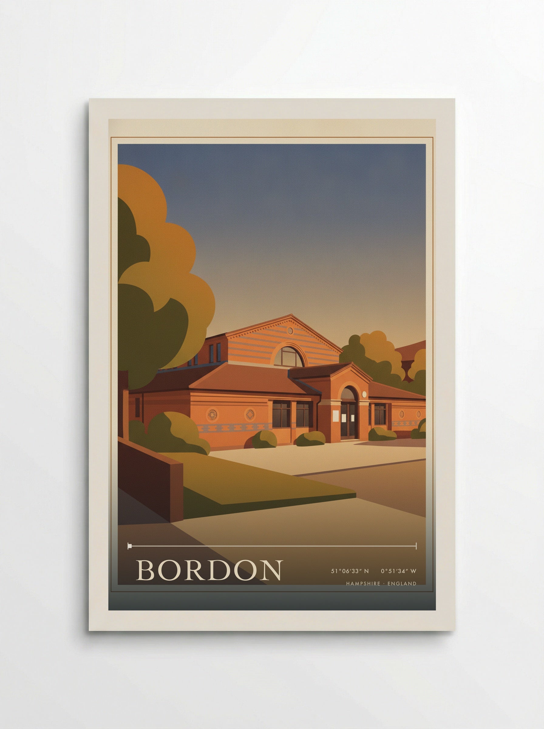 Bordon Hampshire England Travel Poster - Poster