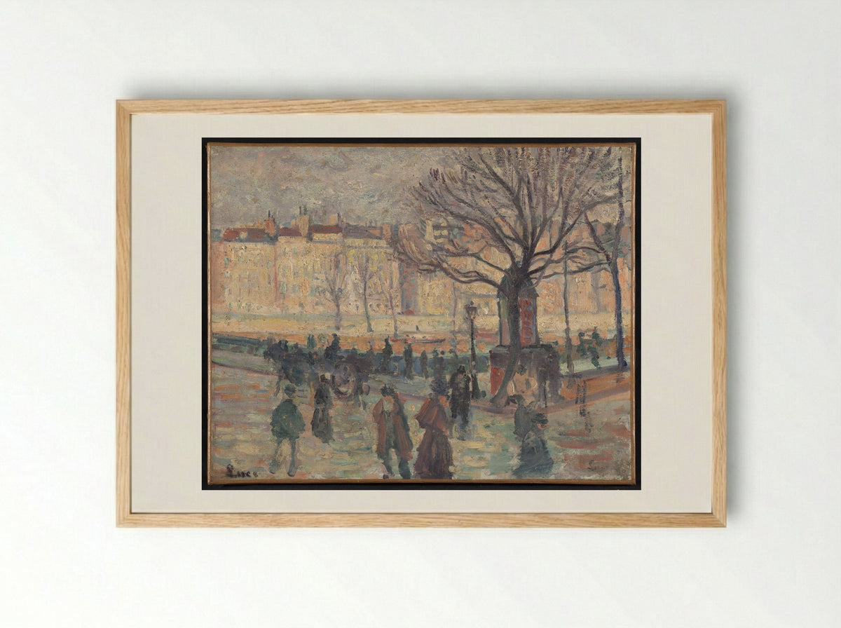 Bords De Seine - Maximilien Luce - Framed Print Wood