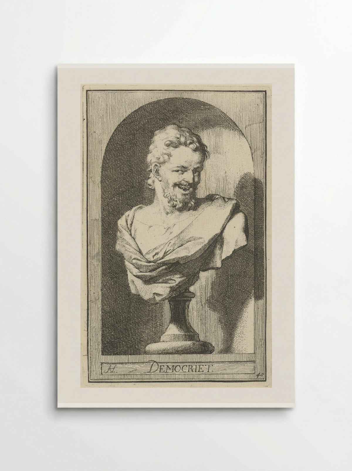 Borstbeeld van Democritus - Leonard Schenk - Poster