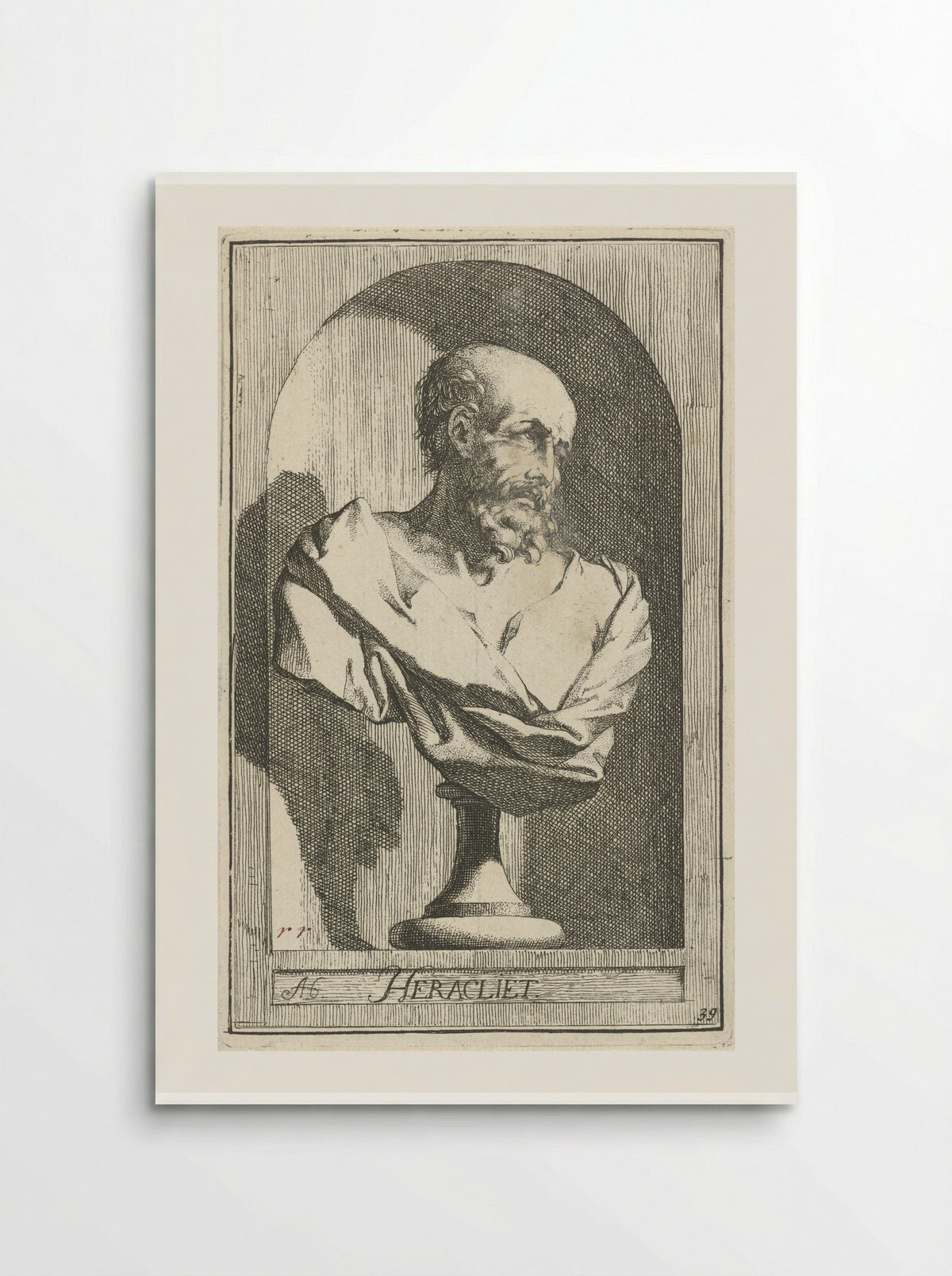 Borstbeeld van Heraclitus - Leonard Schenk - Poster