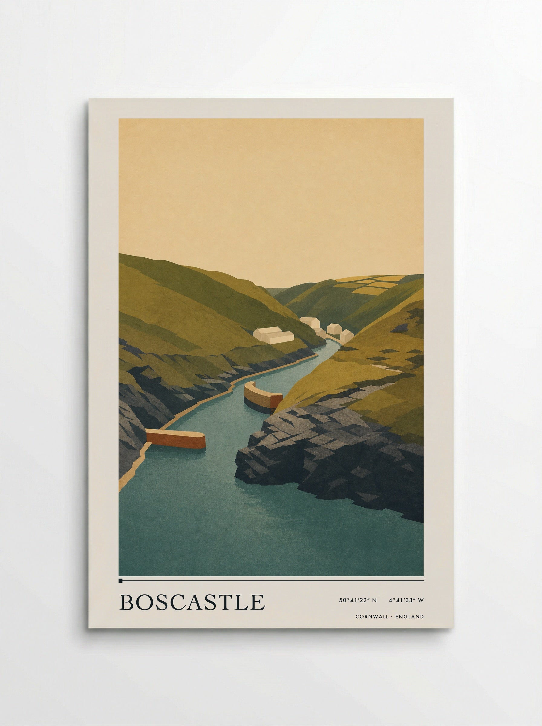 Boscastle Cornwall England Travel Poster - Poster
