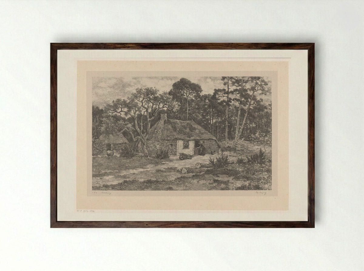 Boschweg - Edzard Koning - Framed Print Dark Wood