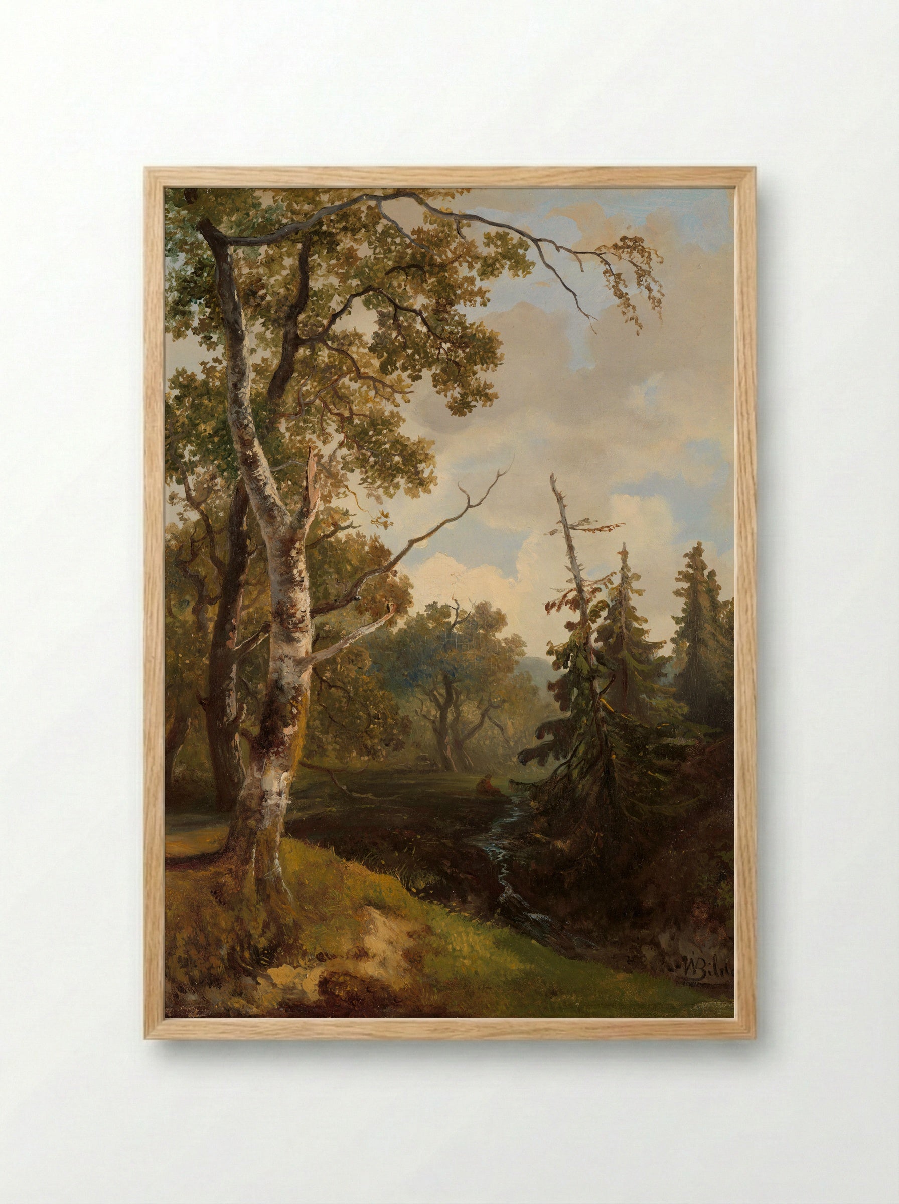 Bosgezicht bij Wolfheze - Johannes Warnardus Bilders - Framed Print Wood