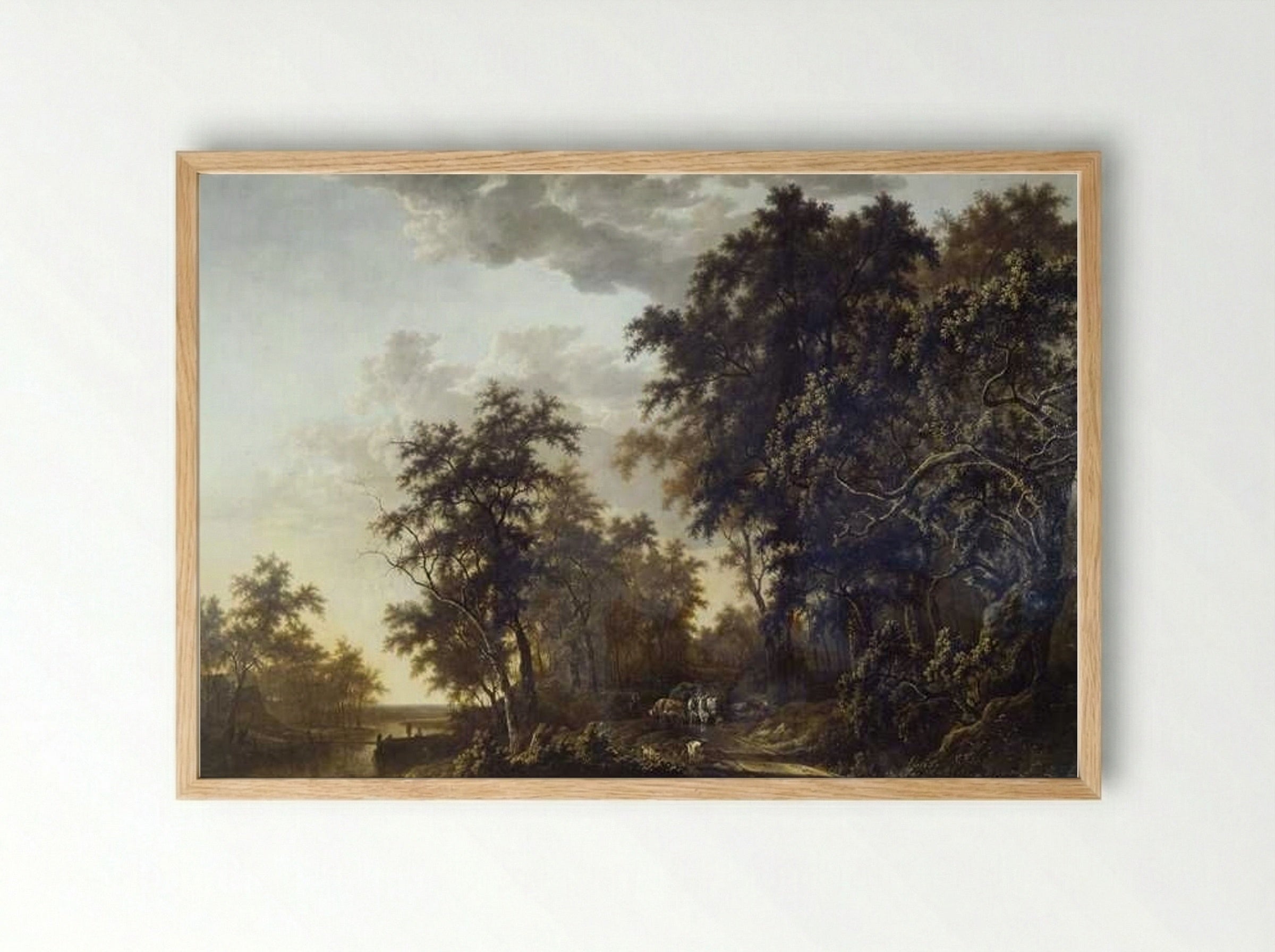 Bosgezicht - Adriaen Hendriksz. Verboom - Framed Print Wood