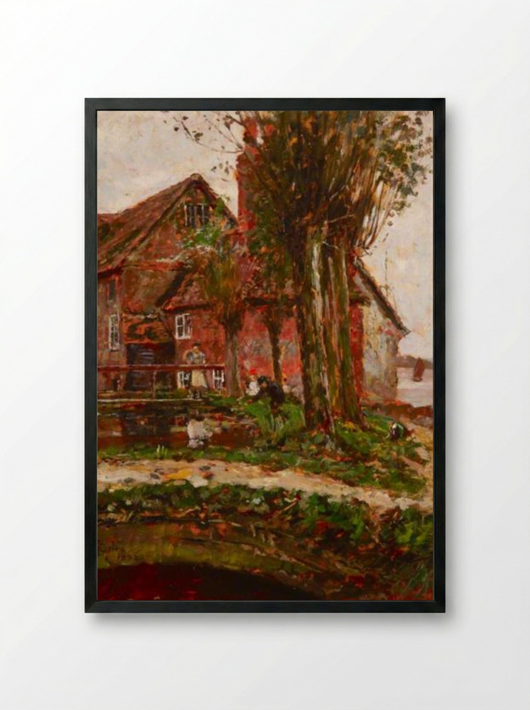 Bosham Mill - James Charles - Framed Print Black
