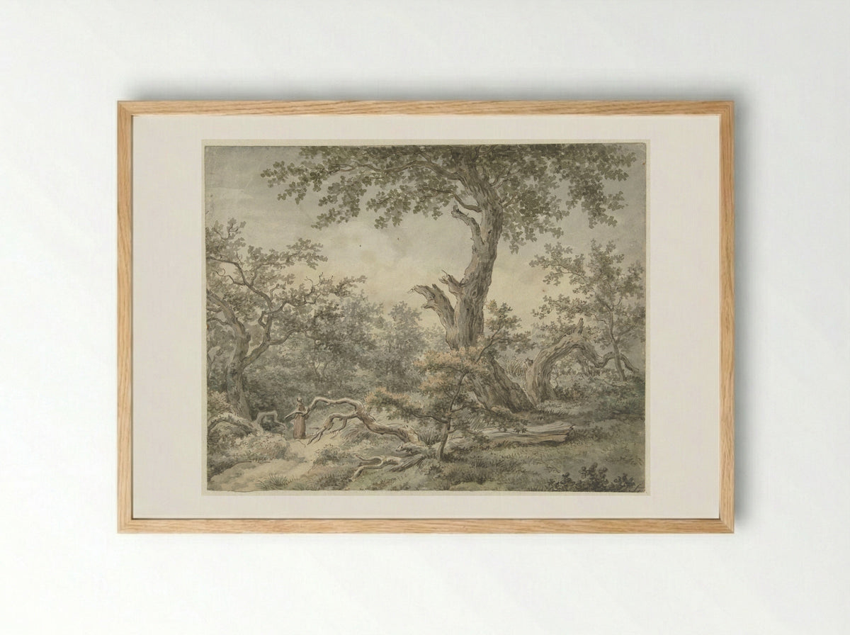 Boslandschap (Wooded Landscape) - Cornelis Buys - Framed Print Wood