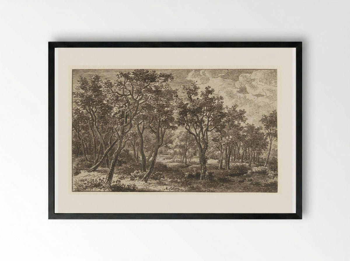 Boslandschap in het landgoed Zon, nabij Eindhoven - Ernst Willem Jan Bagelaar - Framed Print Black