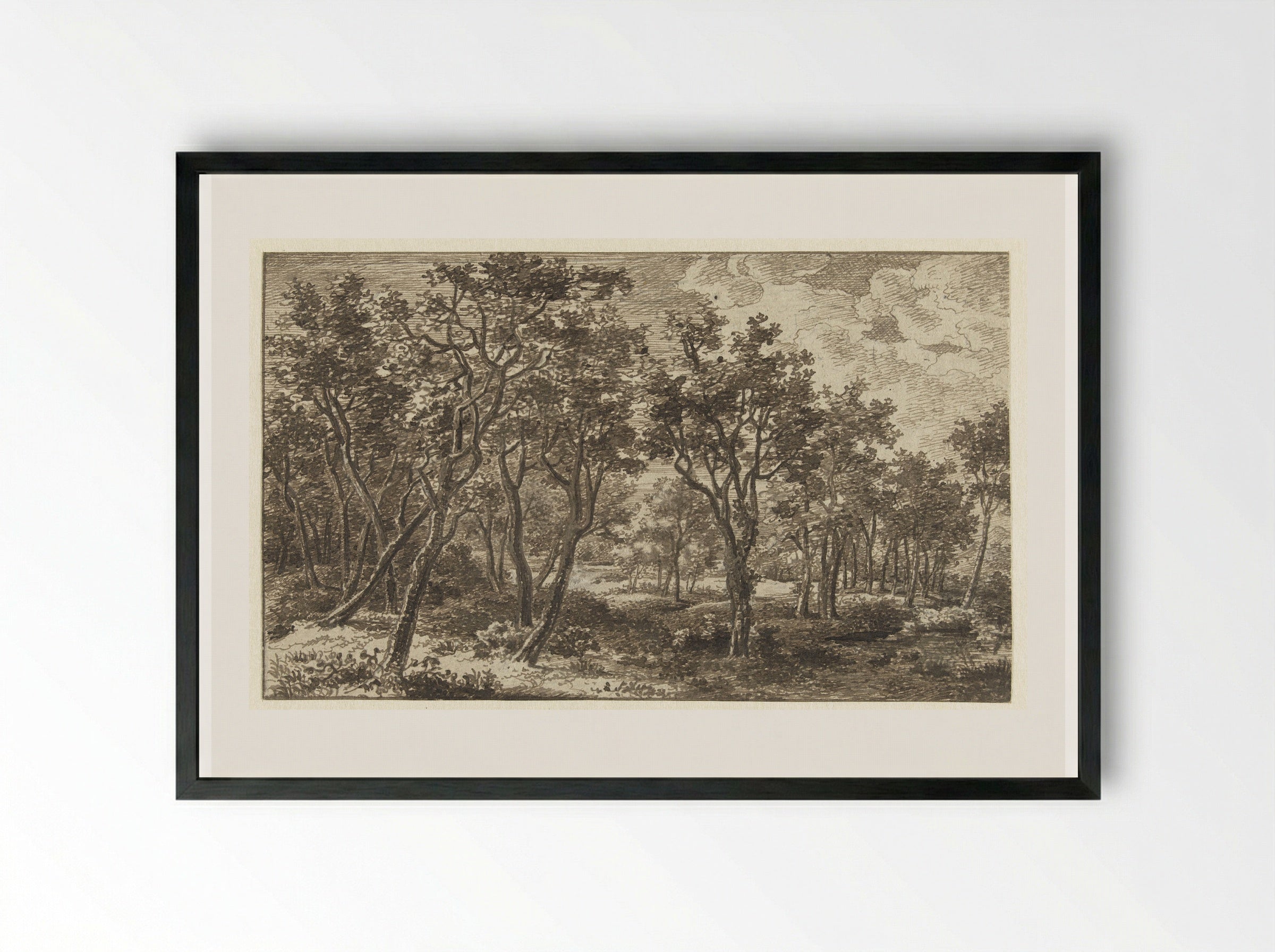 Boslandschap in het landgoed Zon, nabij Eindhoven - Ernst Willem Jan Bagelaar - Framed Print Black