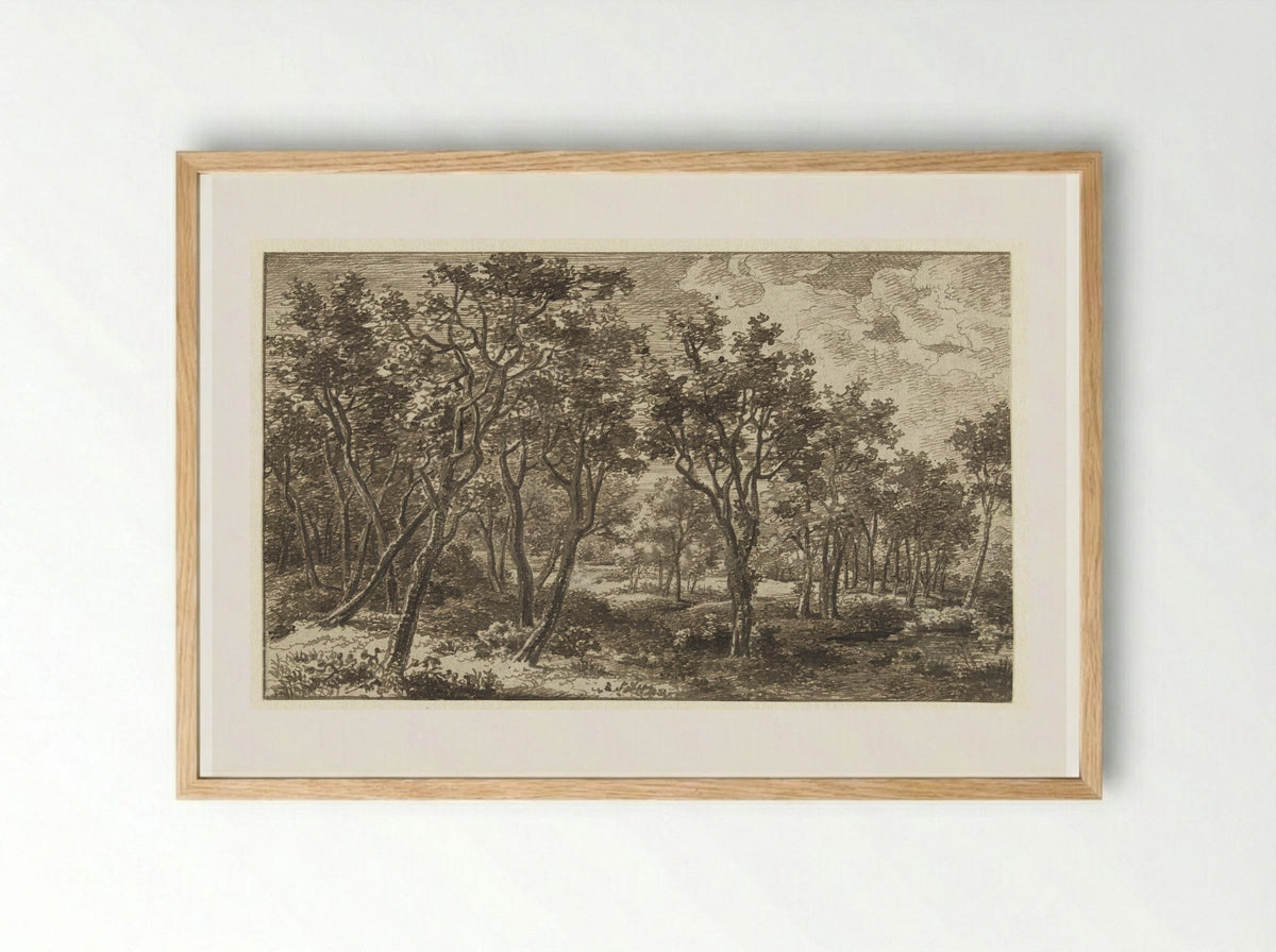 Boslandschap in het landgoed Zon, nabij Eindhoven - Ernst Willem Jan Bagelaar - Framed Print Wood