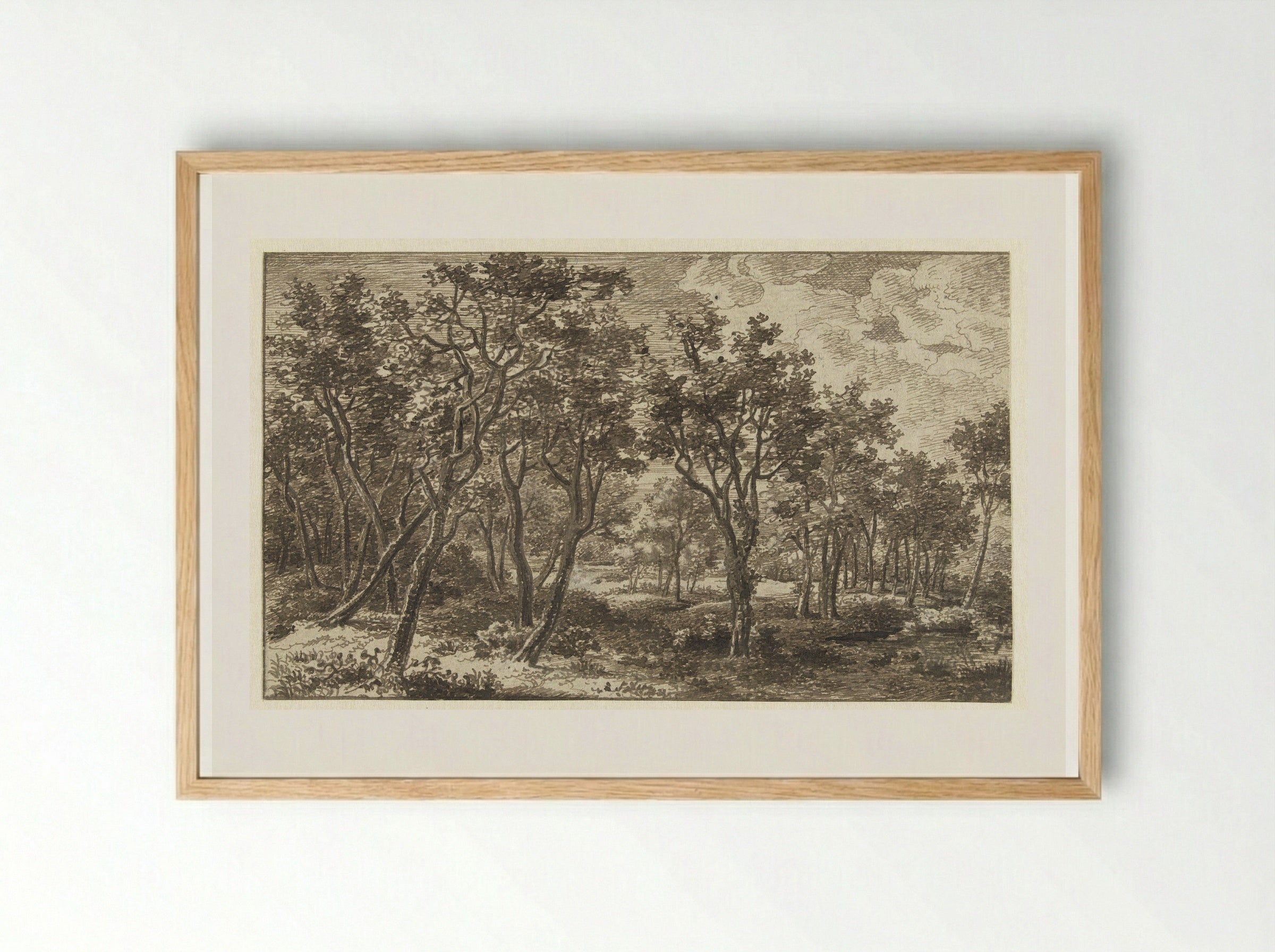 Boslandschap in het landgoed Zon, nabij Eindhoven - Ernst Willem Jan Bagelaar - Framed Print Wood