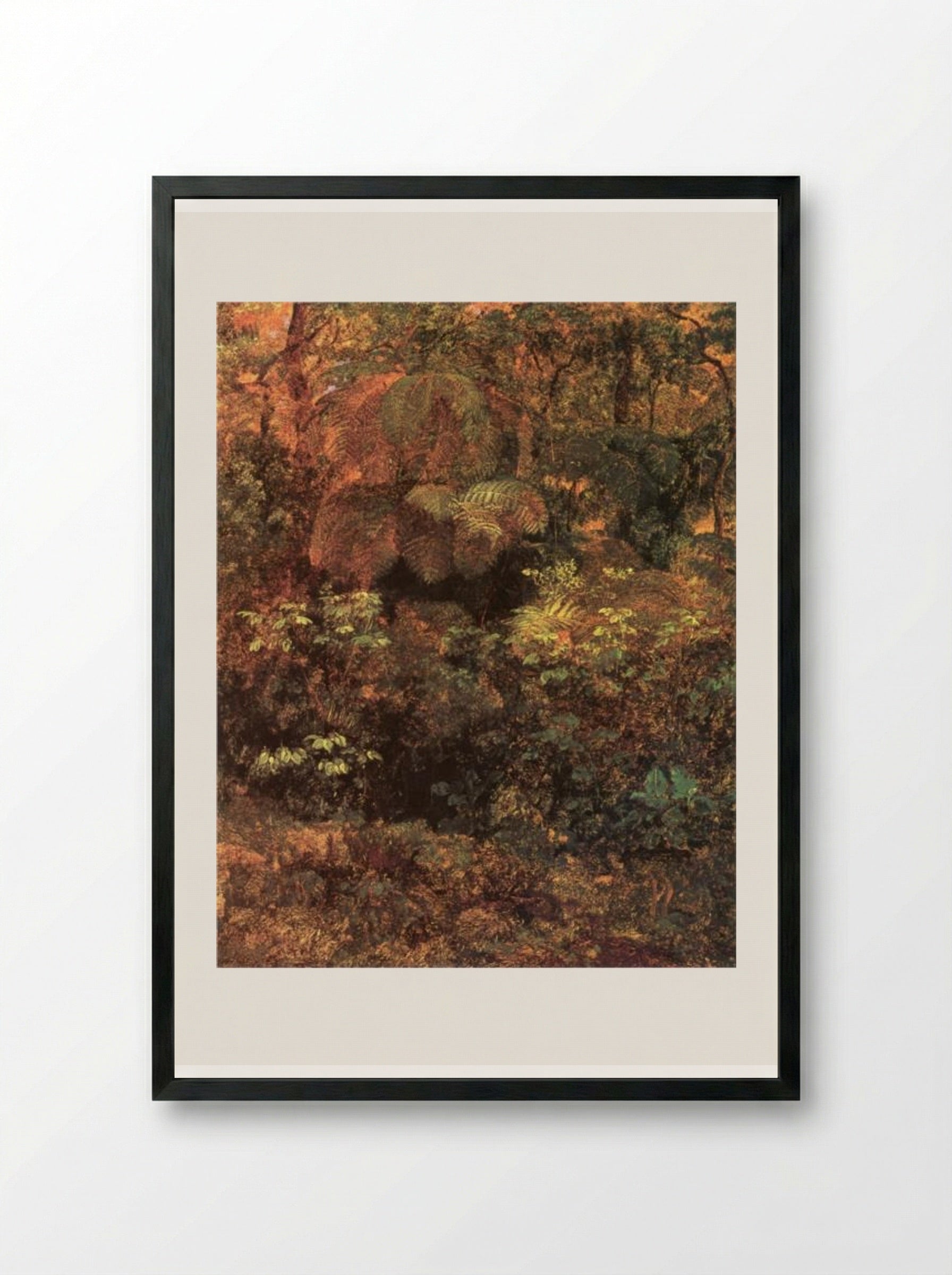 Bosque de Pacho - José María Velasco - Framed Print Black