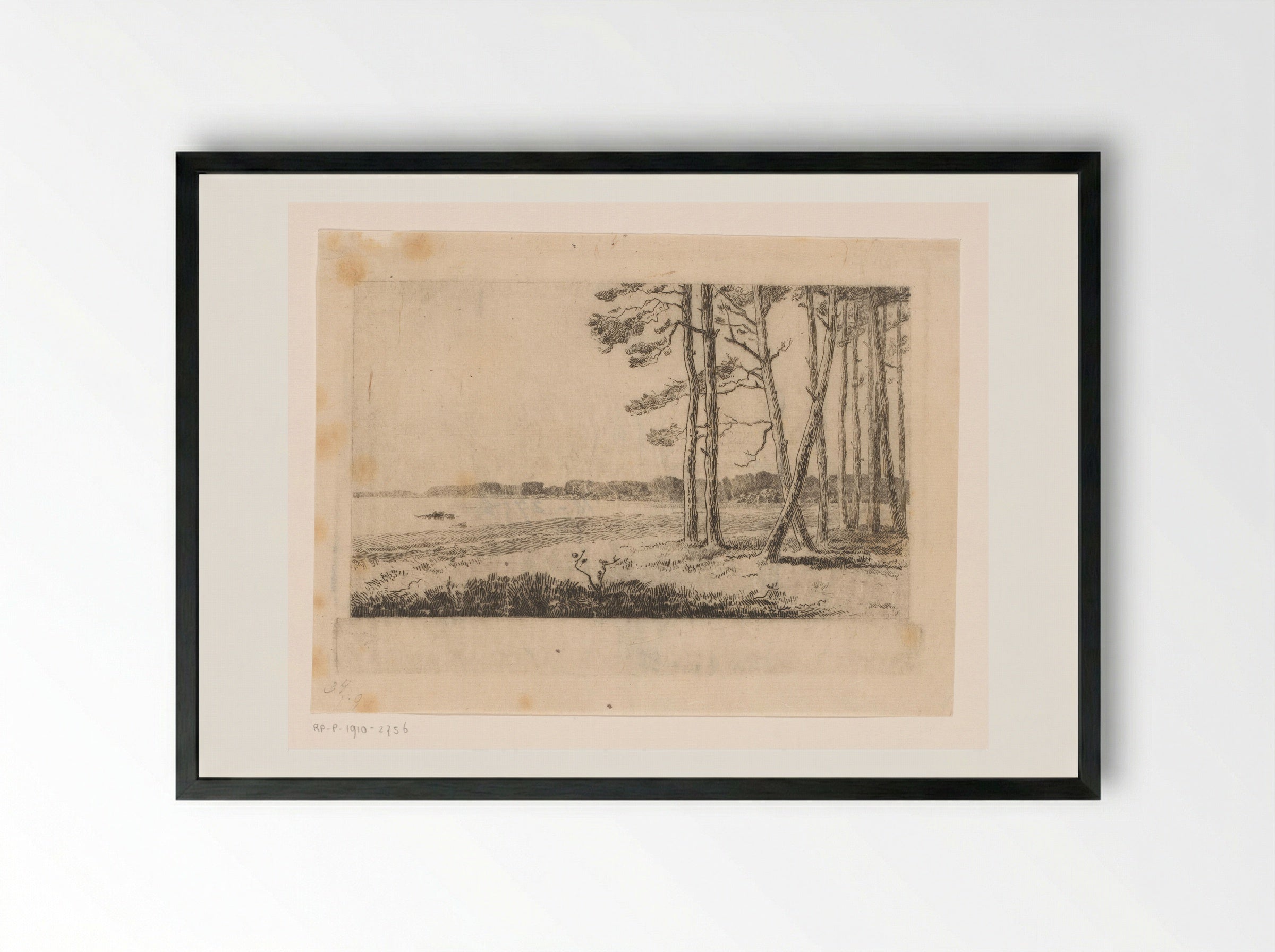 Bosrand bij Kalmthout - Carel Nicolaas Storm van 's-Gravesande - Framed Print Black