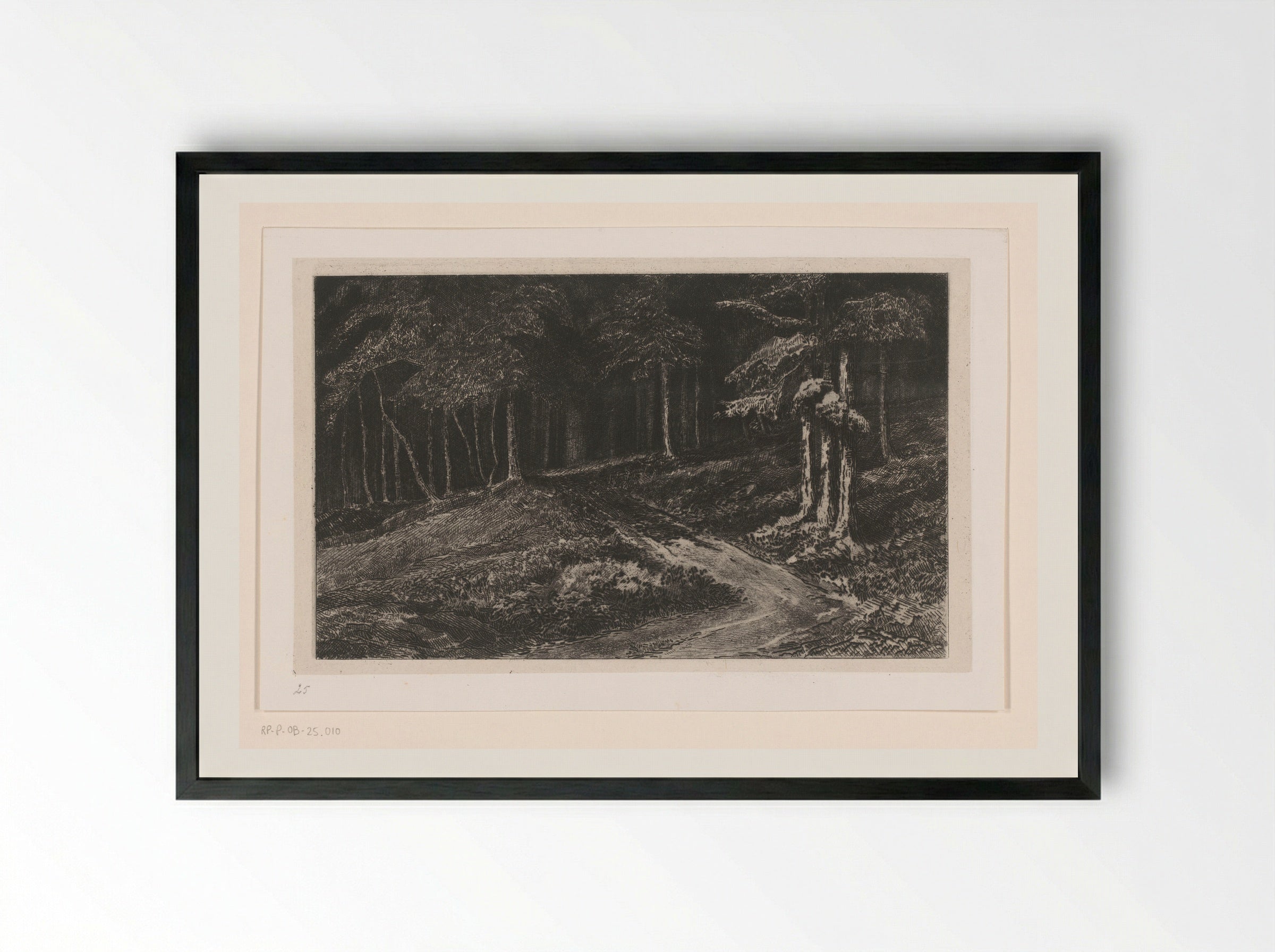 Bosrand bij Kelheim - Carel Nicolaas Storm van 's-Gravesande - Framed Print Black