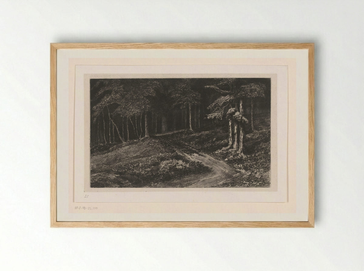 Bosrand bij Kelheim - Carel Nicolaas Storm van 's-Gravesande - Framed Print Wood