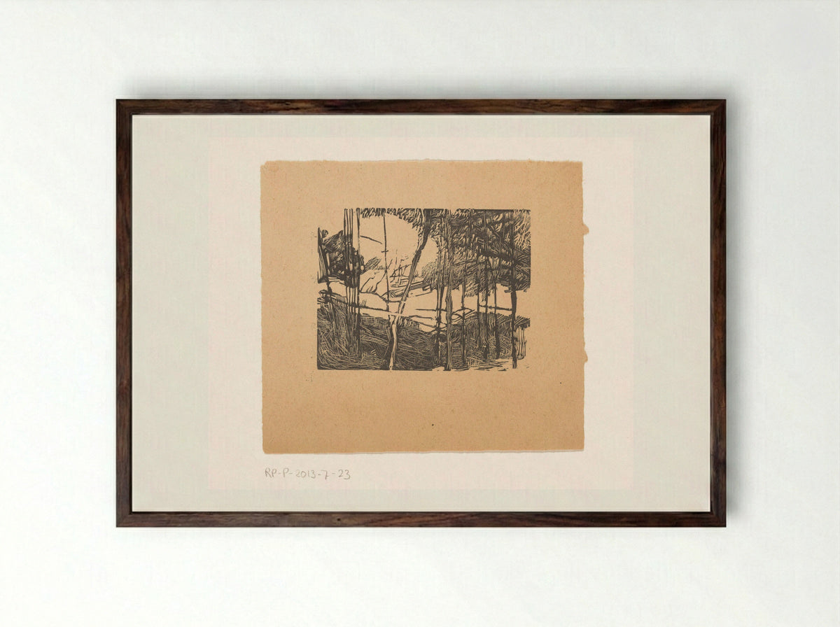 Bosrand - Wendelien Schönfeld - Framed Print Dark Wood