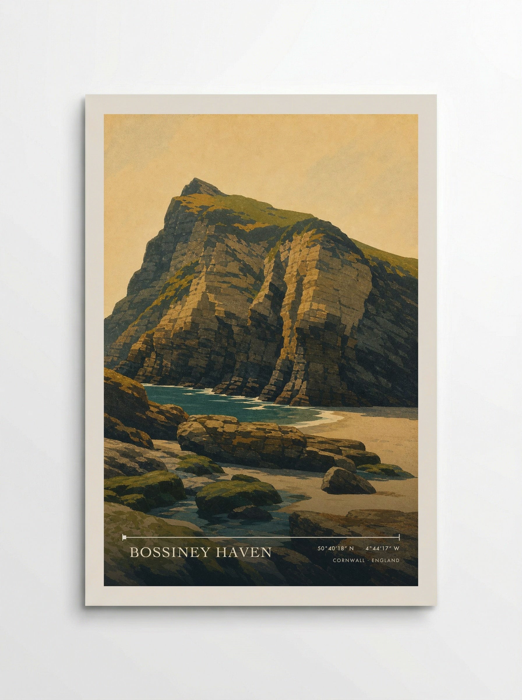 Bossiney Haven Cornwall England Travel Poster - Poster