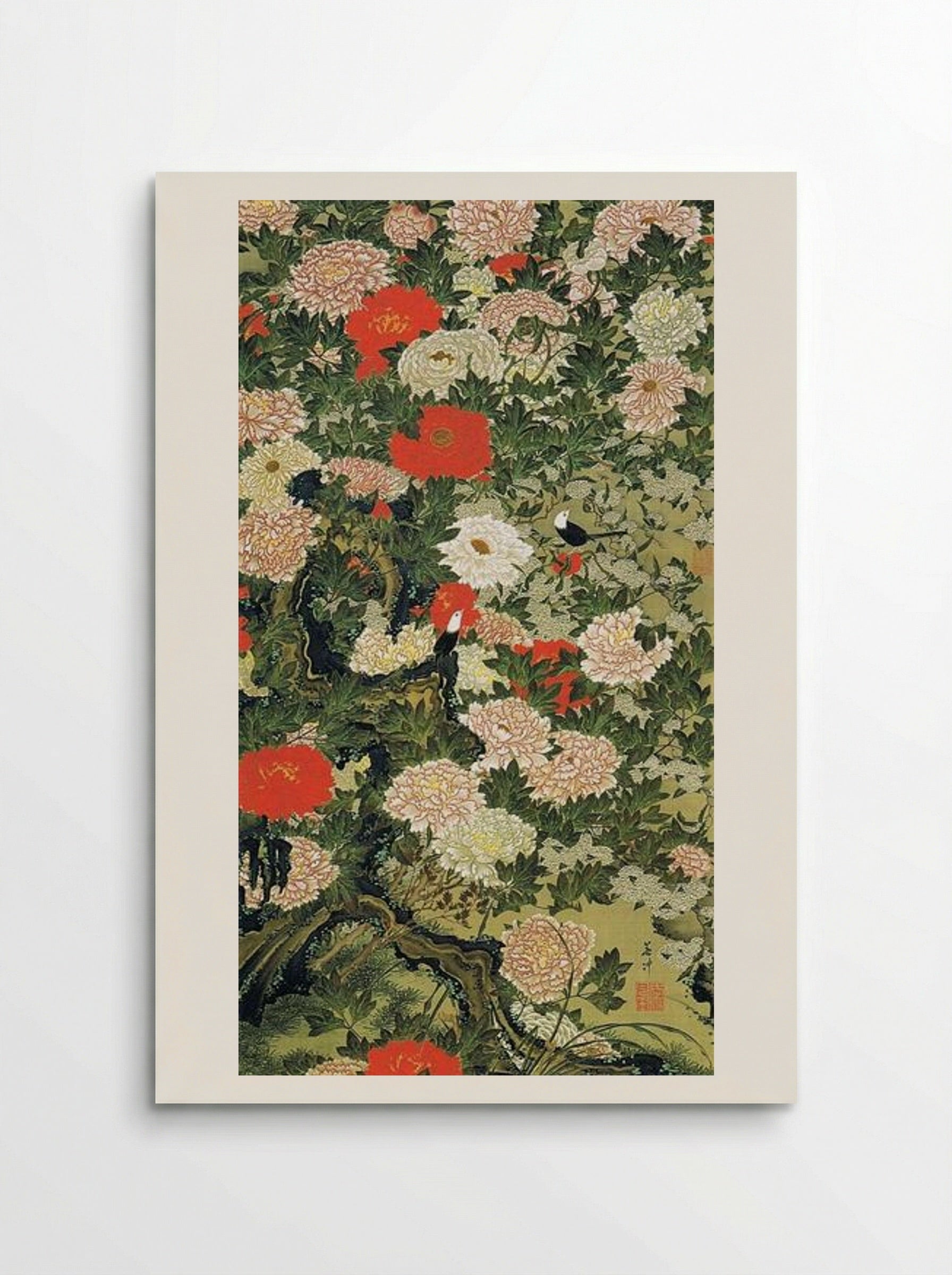 Botan shoukinzu - Ito Jakuchu - Poster