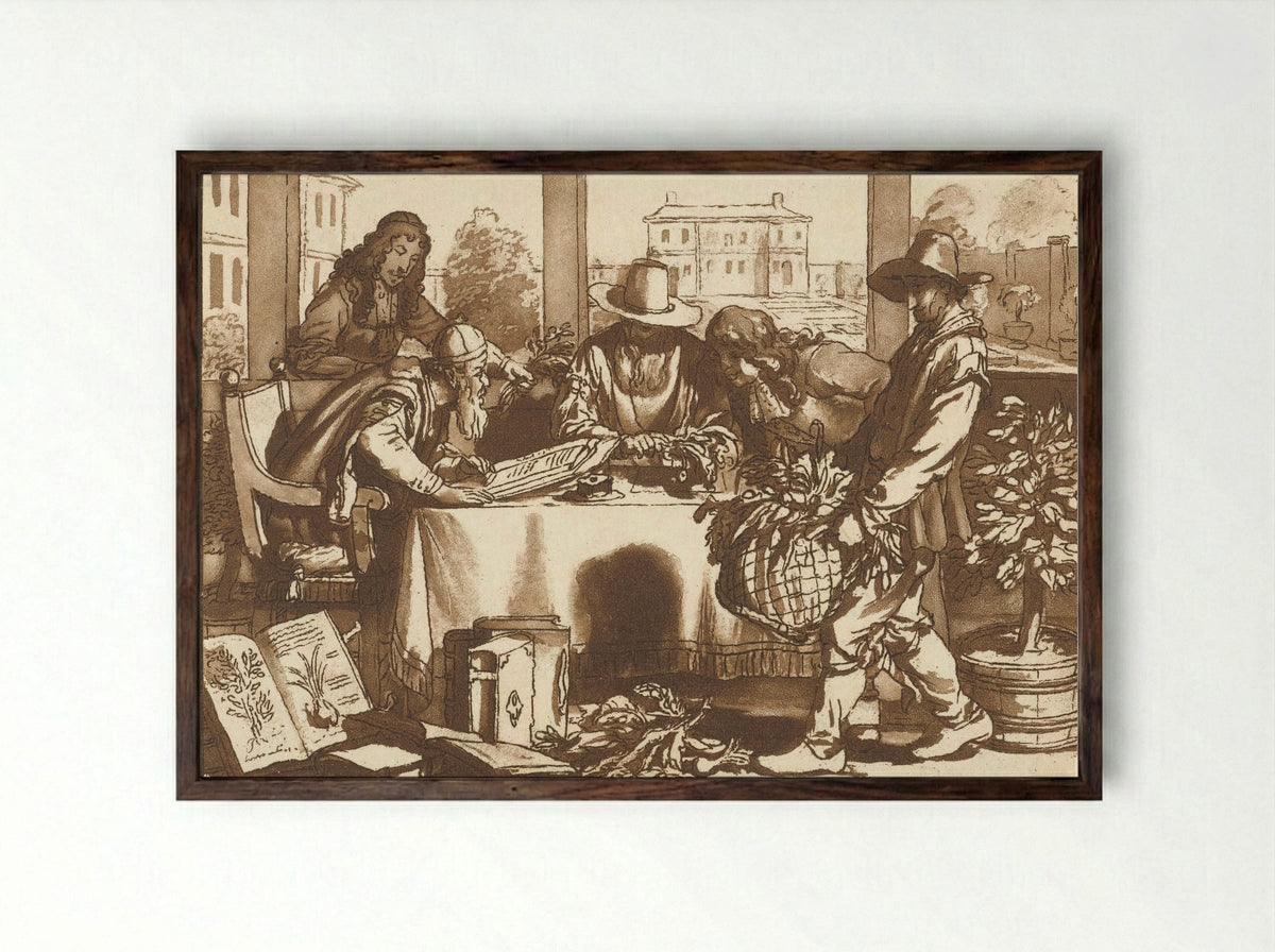 Botanicus - Cornelis Brouwer - Framed Print Dark Wood