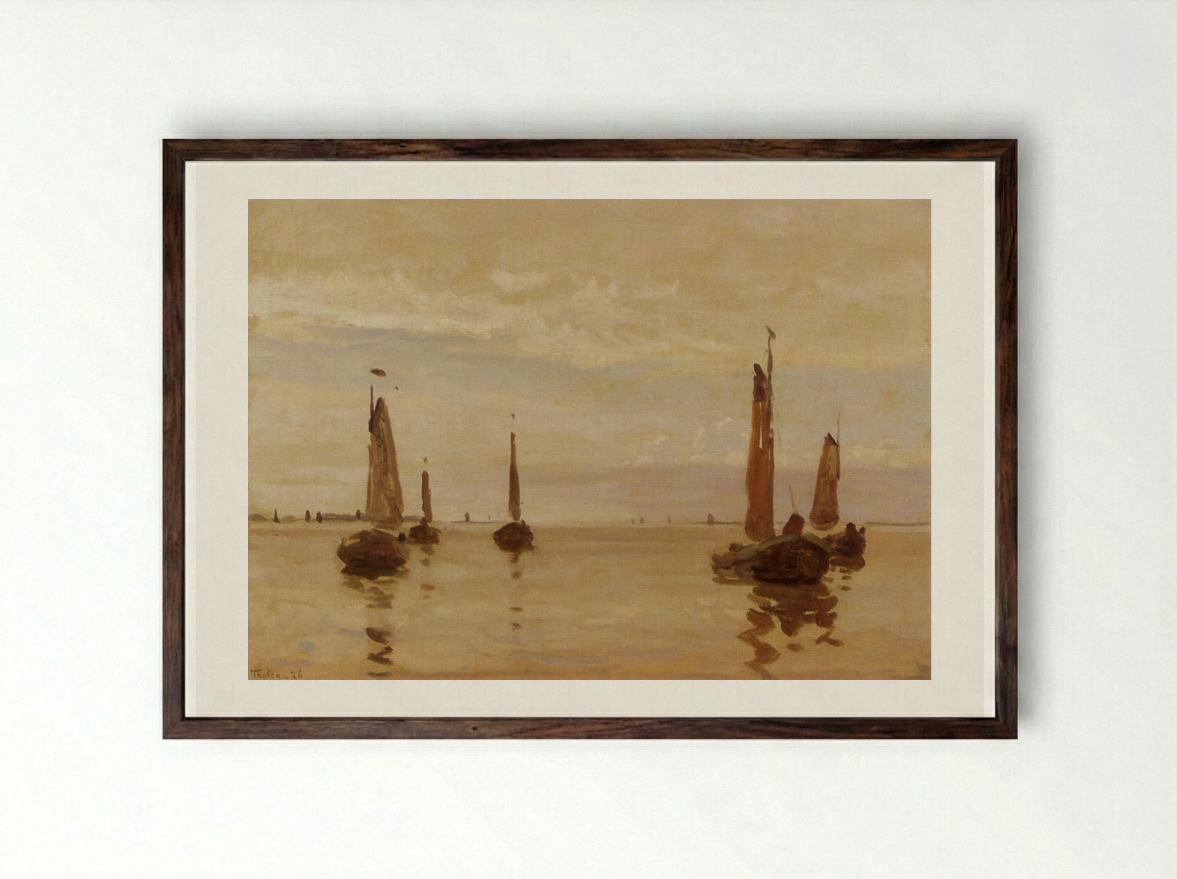 Botters - Willem Bastiaan Tholen - Framed Print Dark Wood