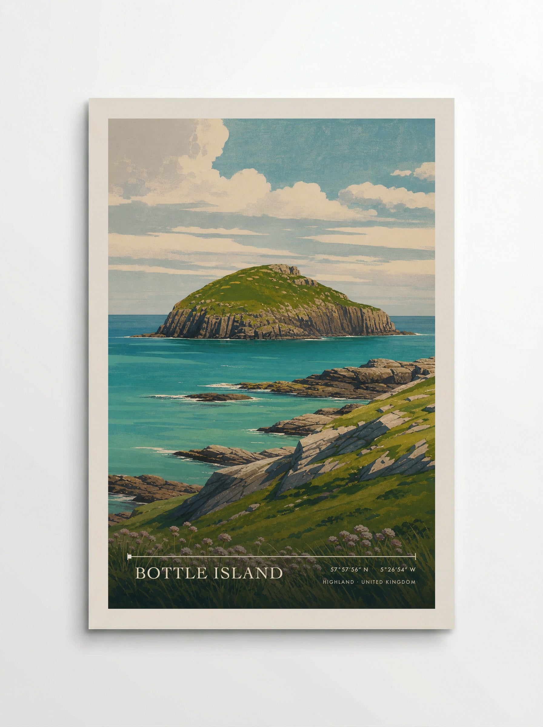 Bottle Island Highland United Kingdom Travel Poster - Poster