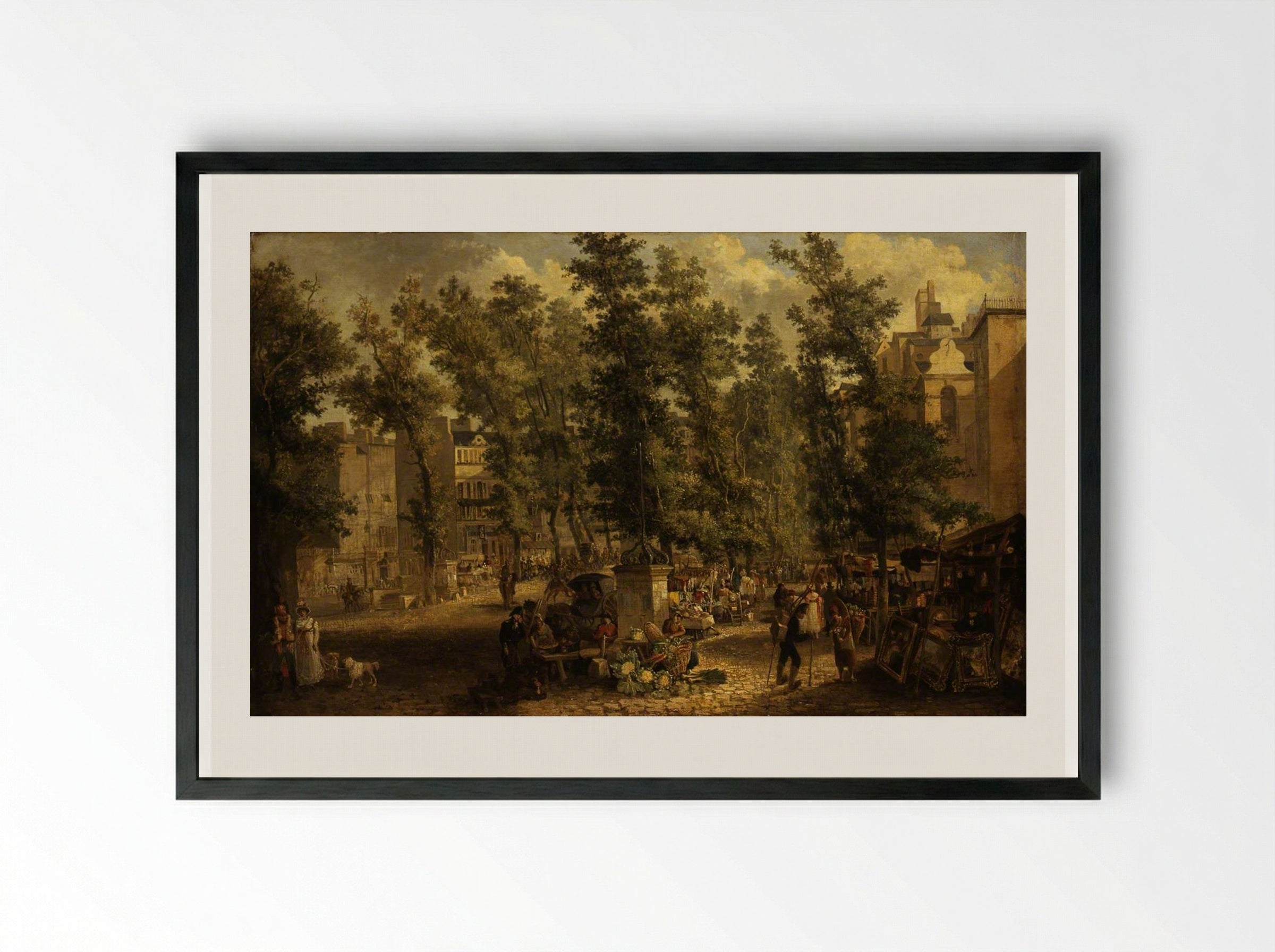 Boulevard des Italiens, Paris - John Crome - Framed Print Black