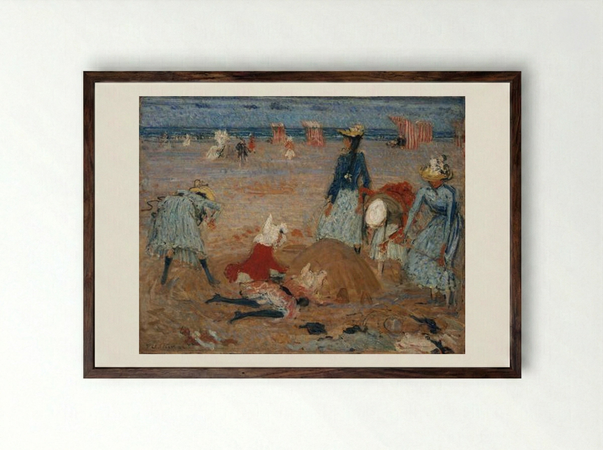 Boulogne Sands - Philip Wilson Steer - Framed Print Dark Wood