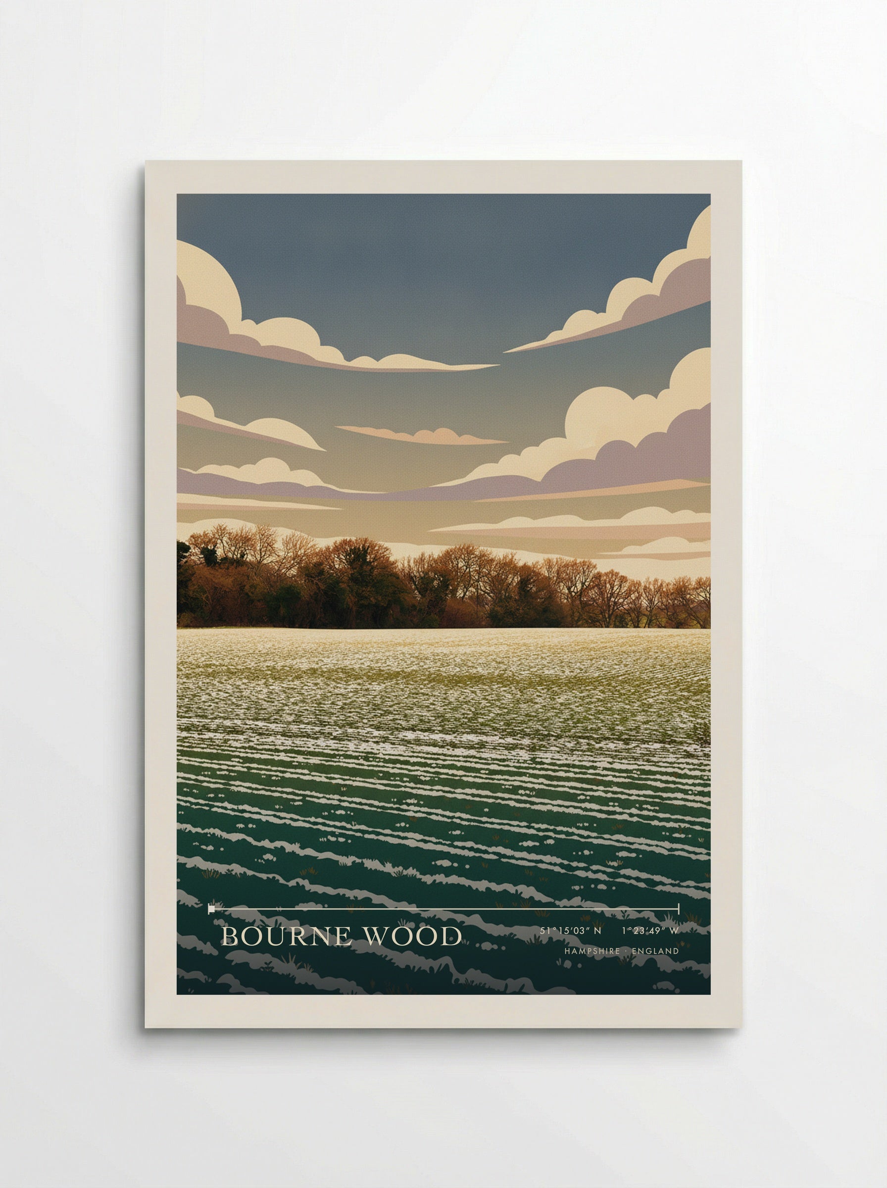 Bourne Wood Hampshire England Travel Poster - Poster