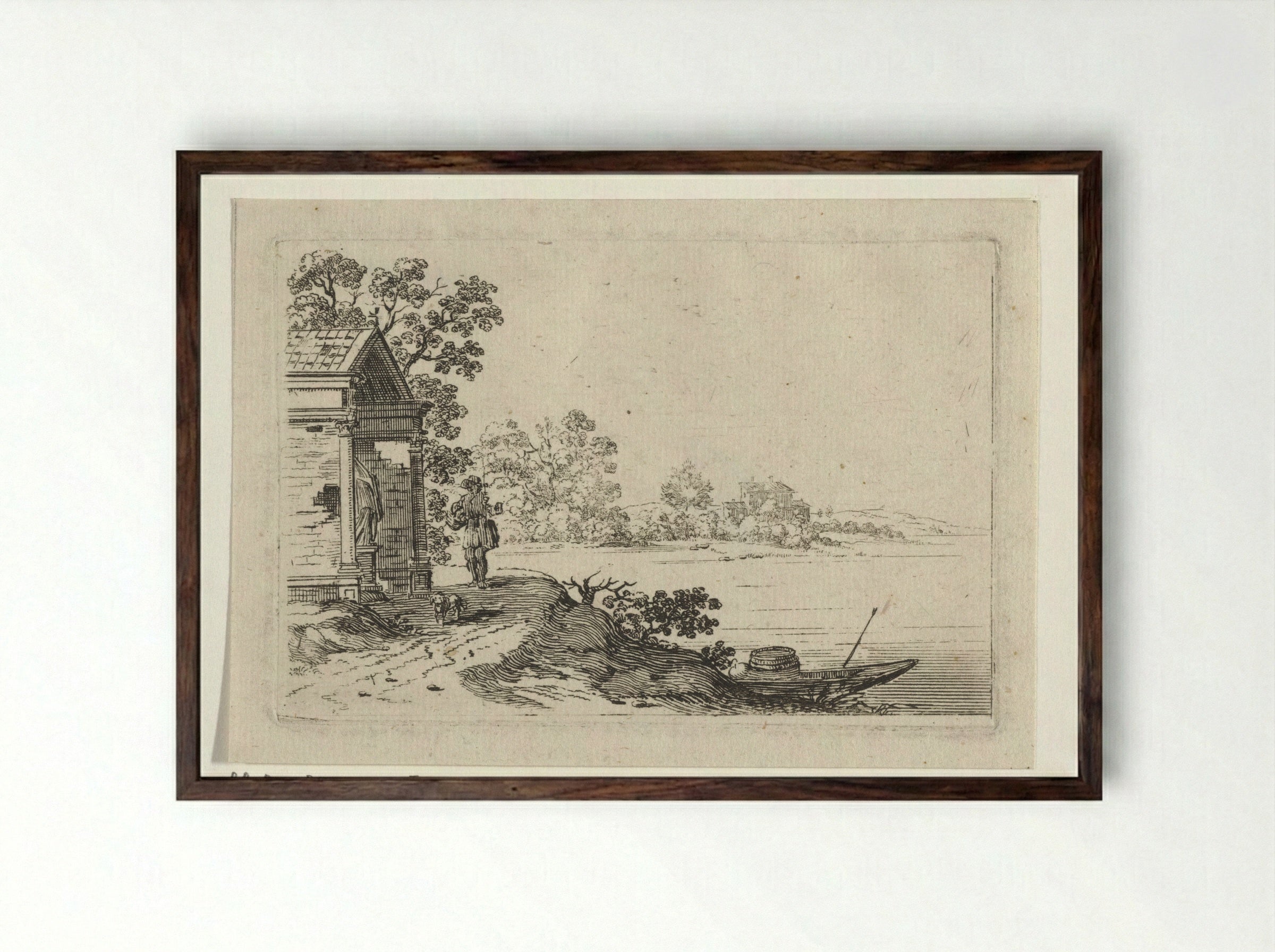 Bouwvallige kapel - Gillis van Scheyndel (I) - Framed Print Dark Wood