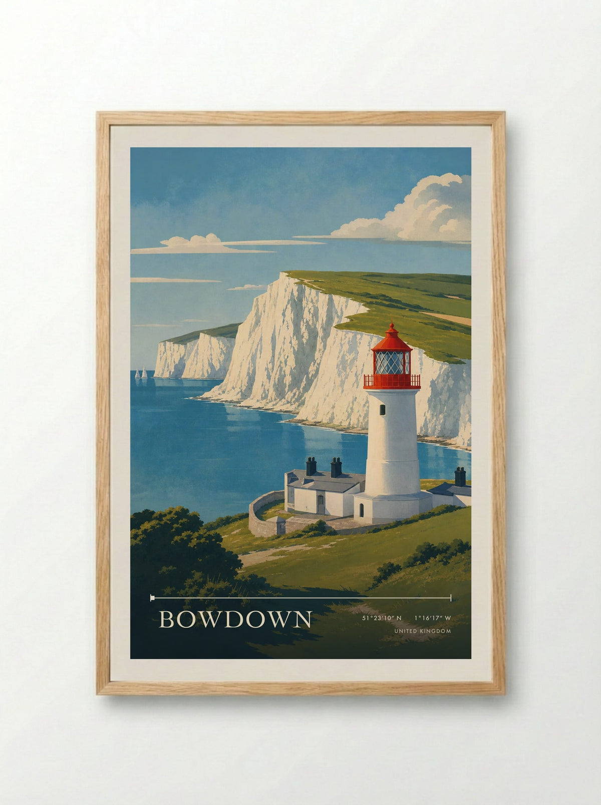 Bowdown | Travel Poster - Framed Print Wood