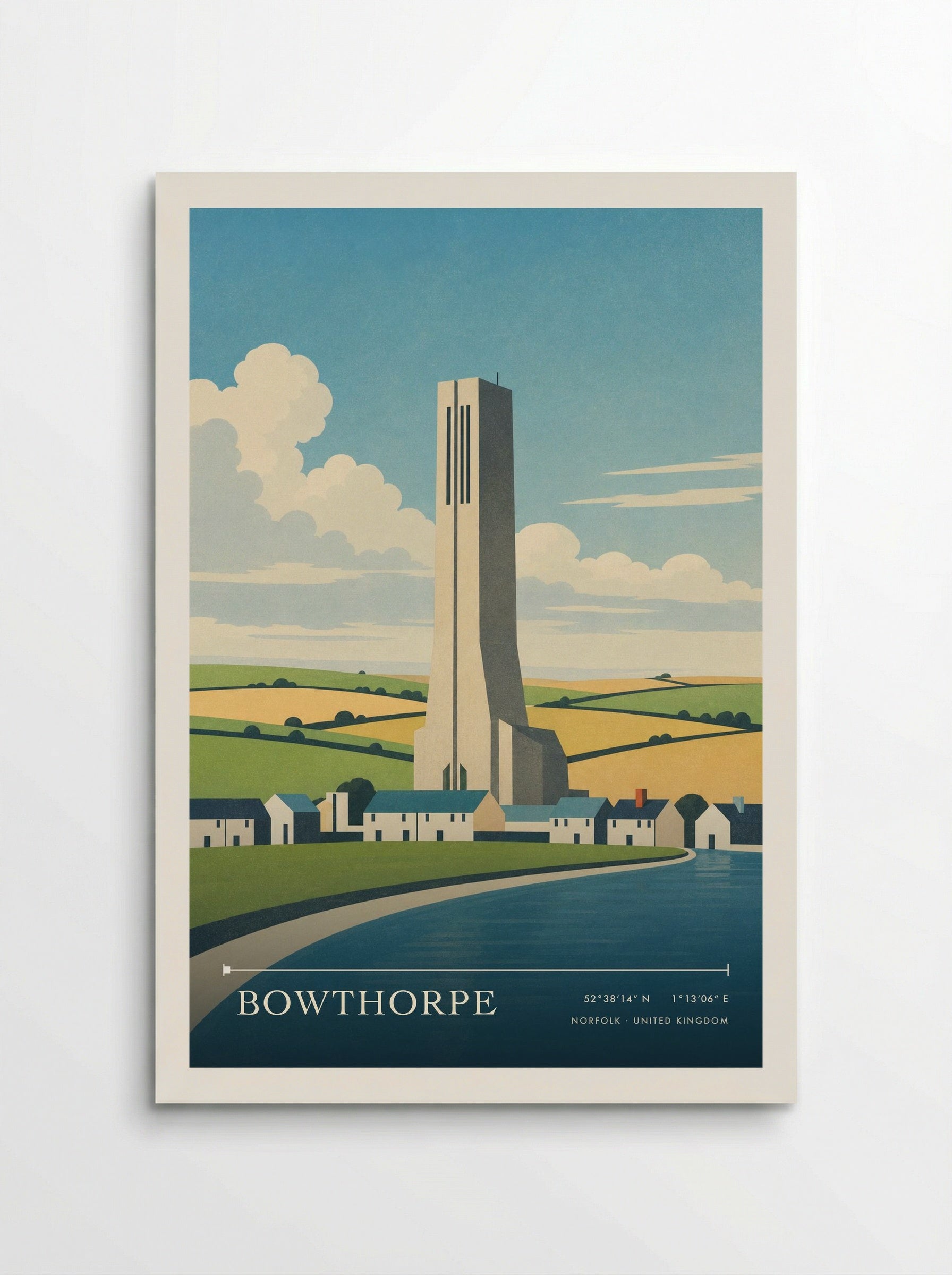 Bowthorpe Norfolk United Kingdom Travel Poster - Poster