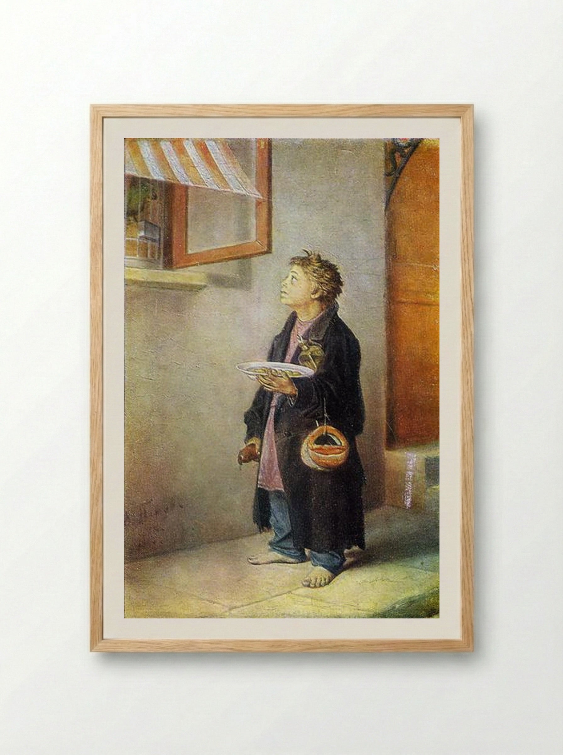 Boy-craftsman - Vasily Perov - Framed Print Wood