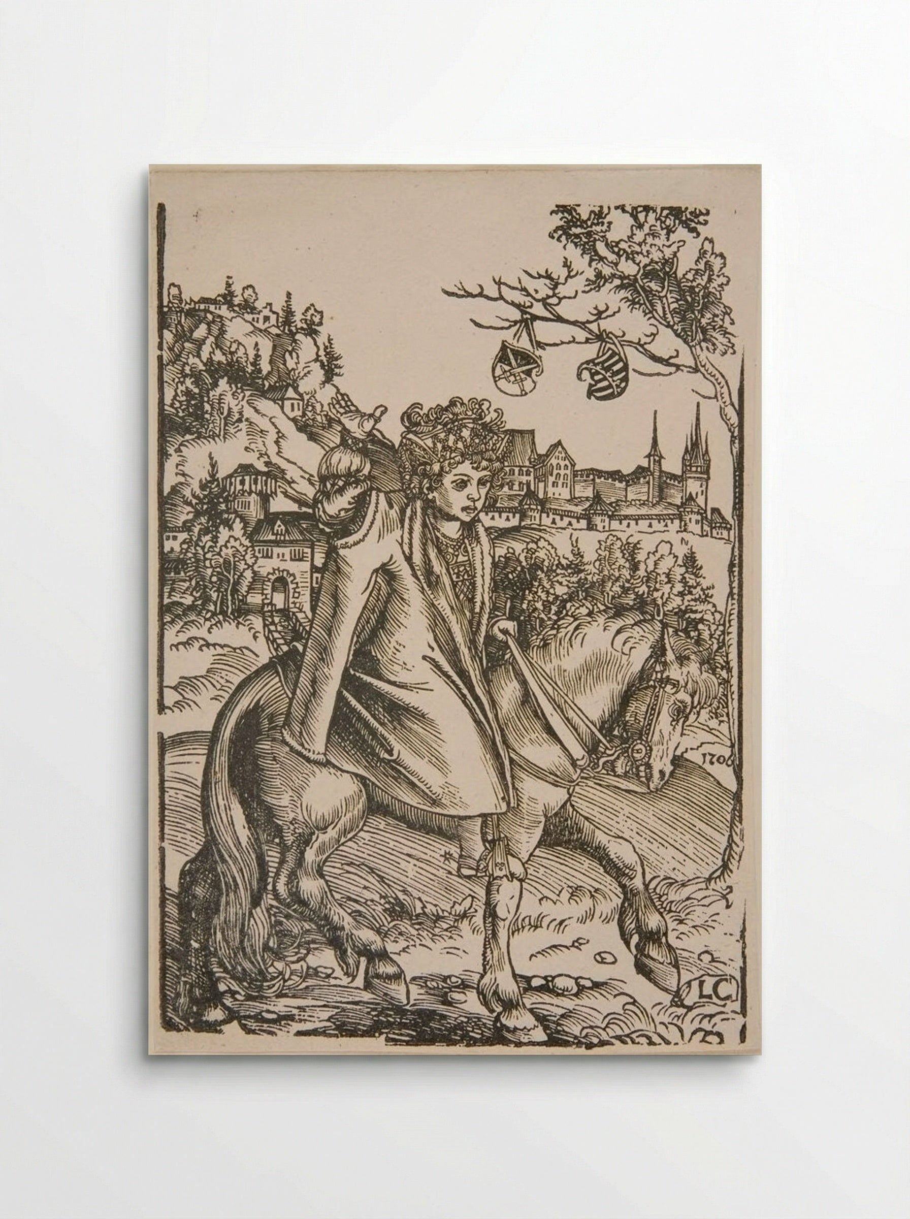 Boy on Horseback - Lucas Cranach the Elder - Poster