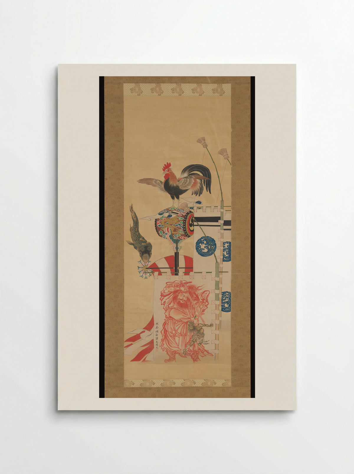 Boy’s Day Carp Streamer and Shōki Banner - Kawanabe Kyōsai - Poster
