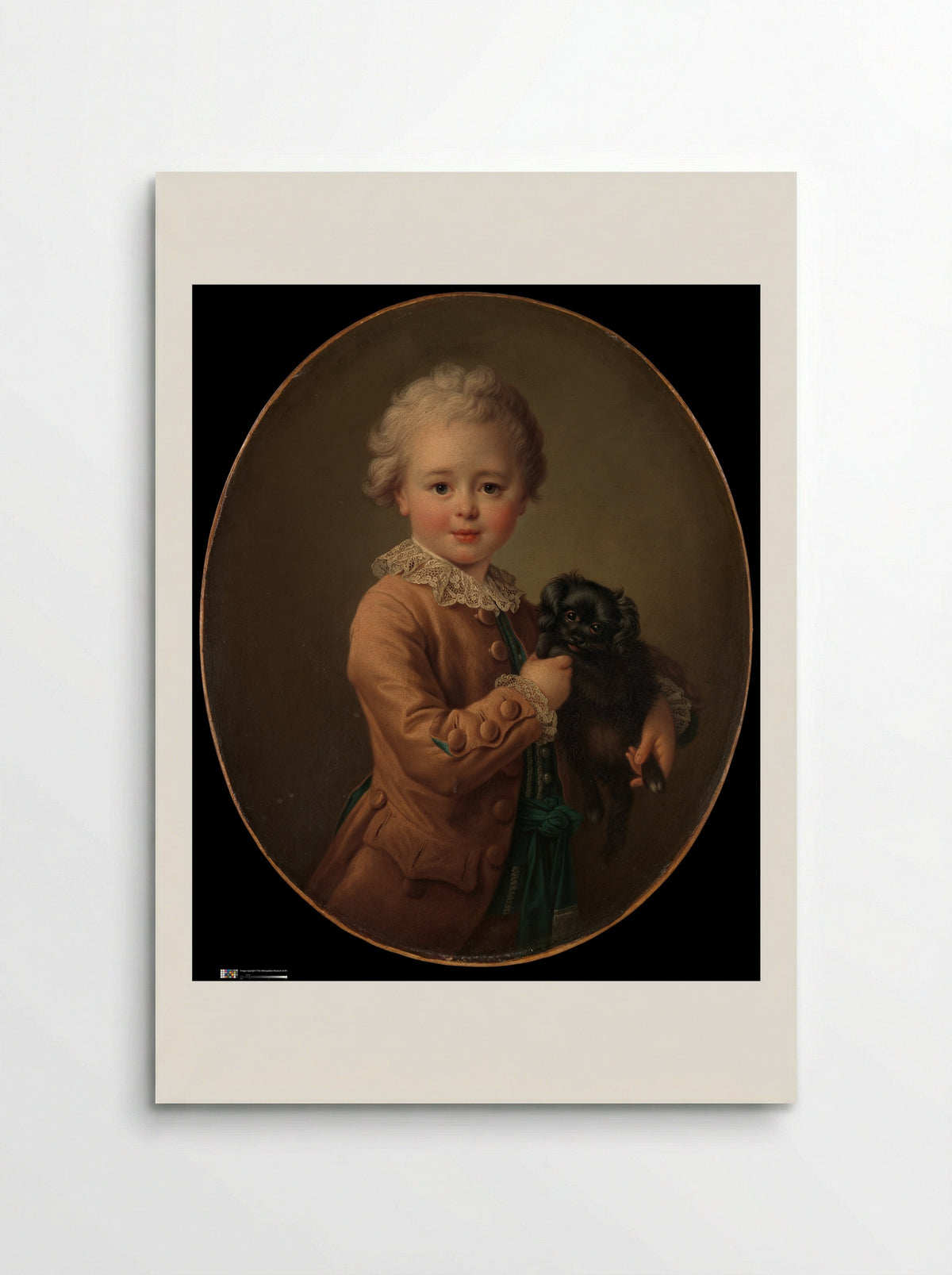 Boy with a Black Spaniel - François-Hubert Drouais - Poster
